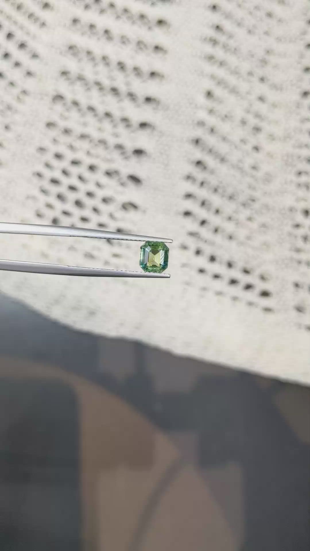 1.34 Ct. Yellowish Green Sapphire from Madagascar Size Video