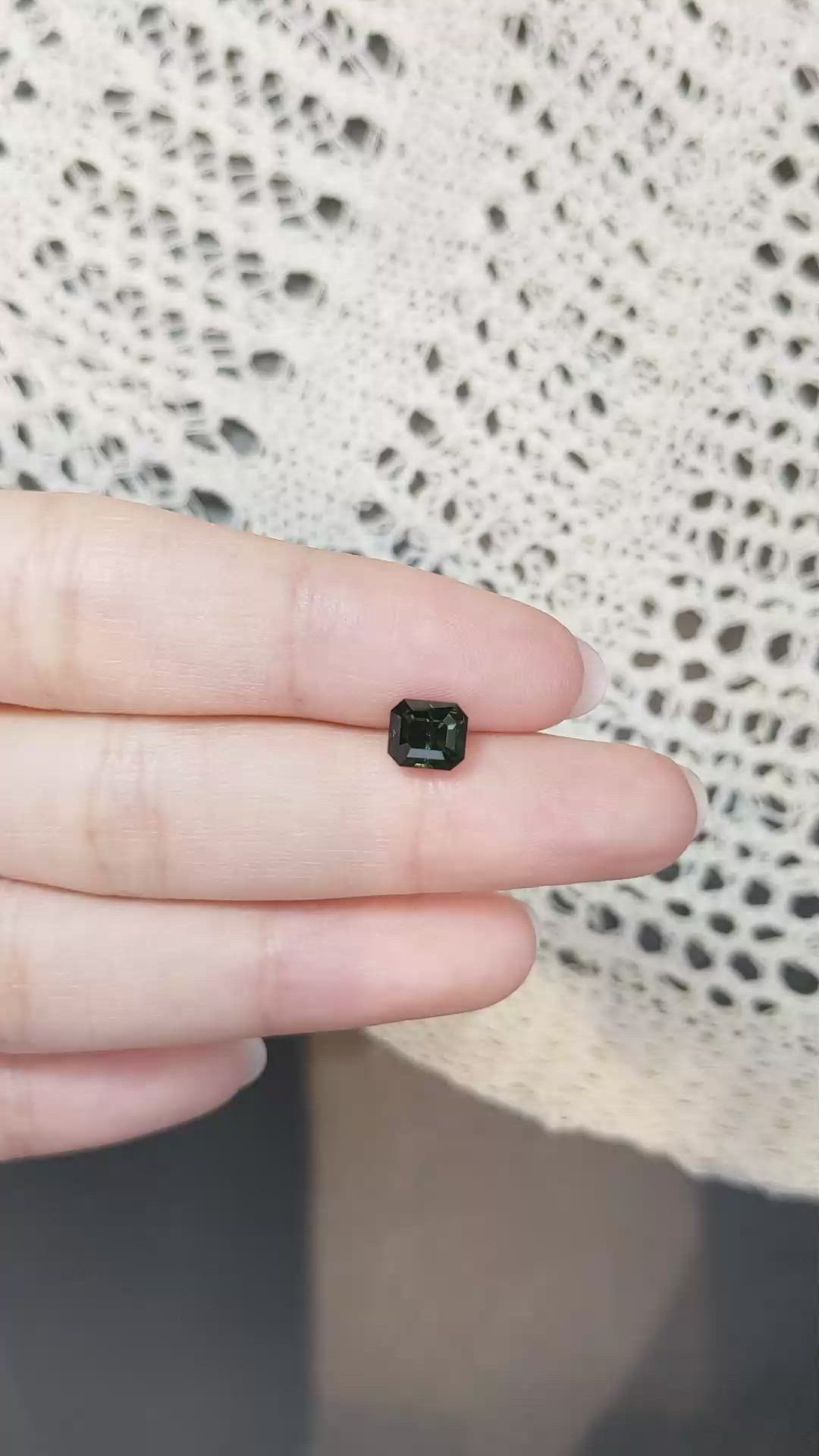 2.11 Ct. Bluish Green Sapphire from Madagascar Size Video