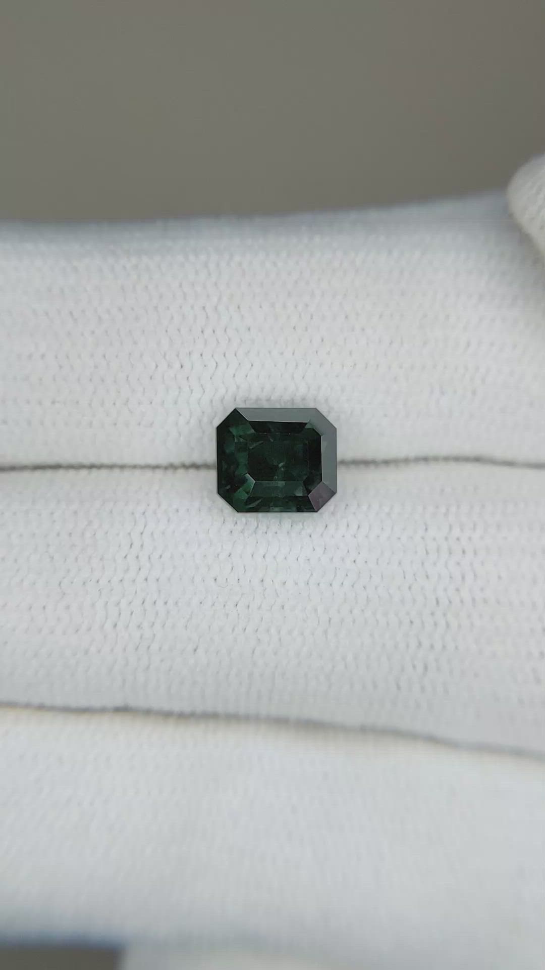 2.11 Ct. Bluish Green Sapphire from Madagascar Size Video