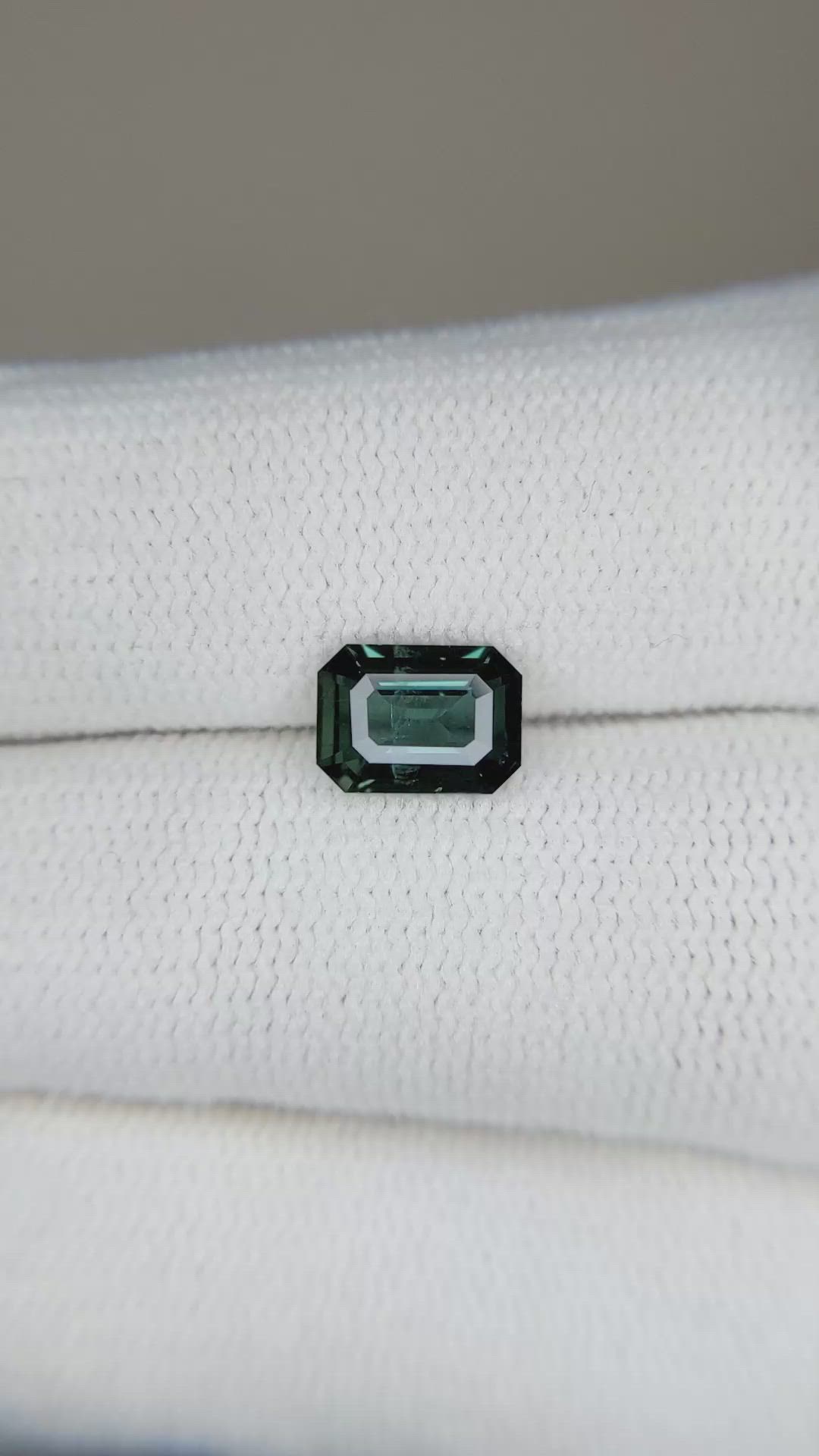 1.28 Ct. Bluish Green Sapphire from Madagascar Size Video