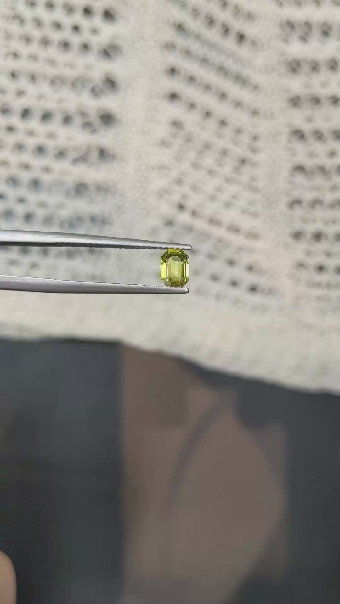0.82 Ct. Greenish Yellow Sapphire from Madagascar Size Video
