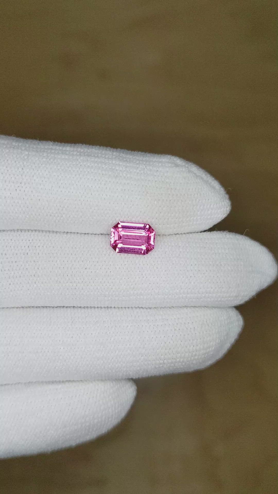 1.82 Ct. Pink Sapphire from Ceylon (Sri Lanka) Size Video