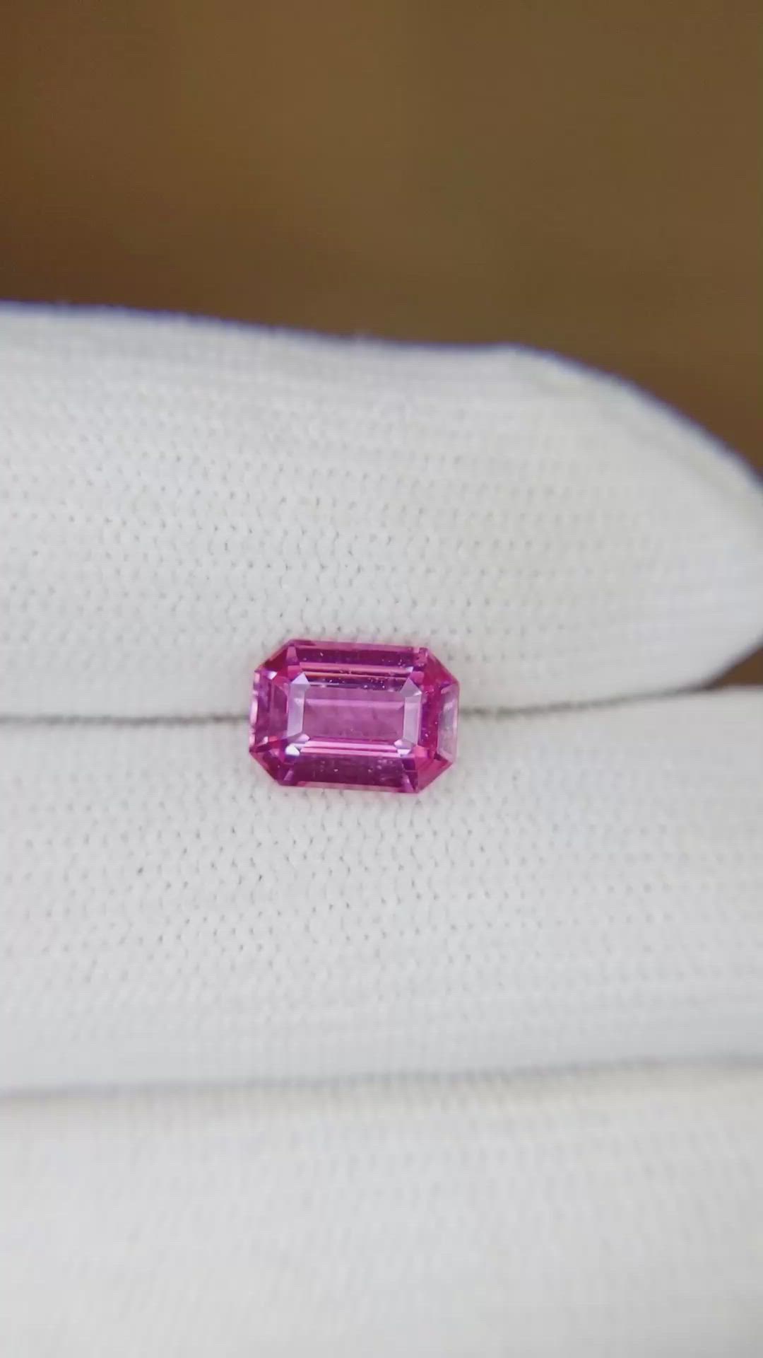 1.82 Ct. Pink Sapphire from Ceylon (Sri Lanka) Size Video