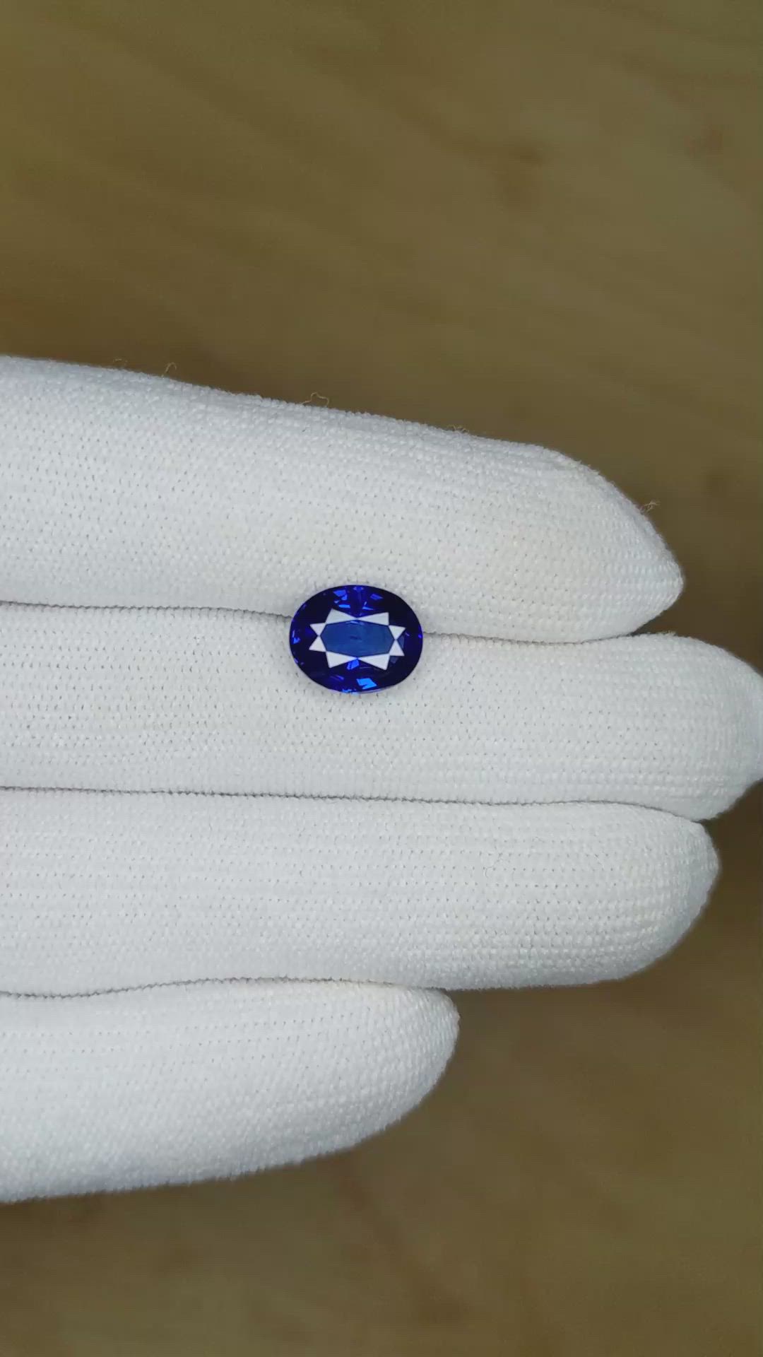 3.56 Ct. Blue Sapphire from Madagascar Size Video