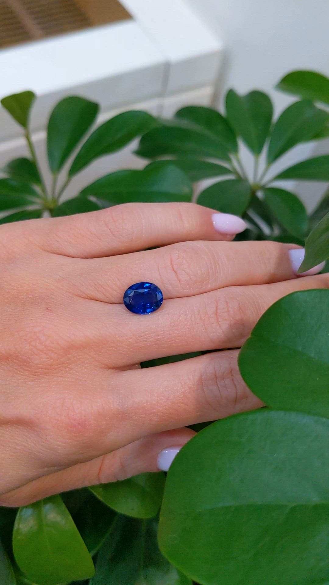 3.56 Ct. Blue Sapphire from Madagascar Size Video