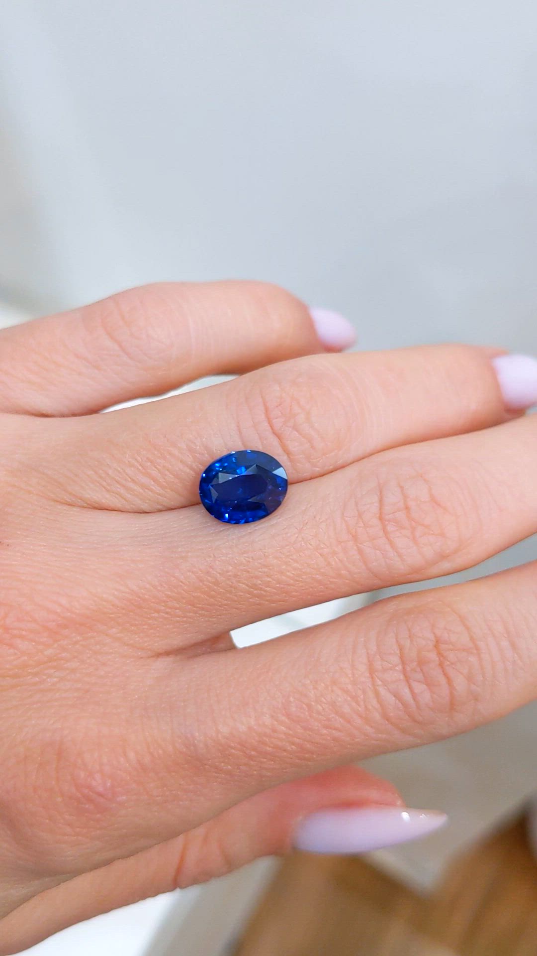 3.56 Ct. Blue Sapphire from Madagascar Size Video