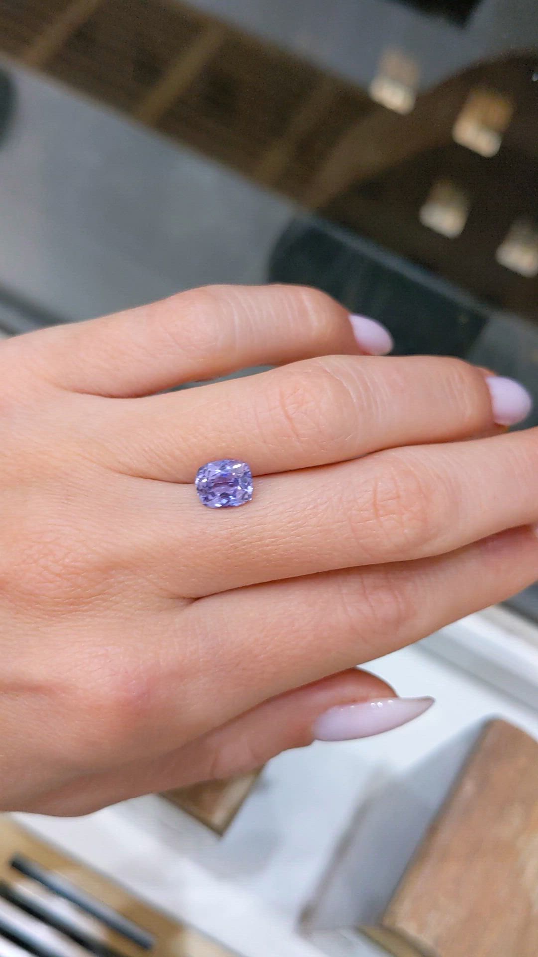 1.94 Ct. Purple Sapphire from Ceylon (Sri Lanka) Size Video