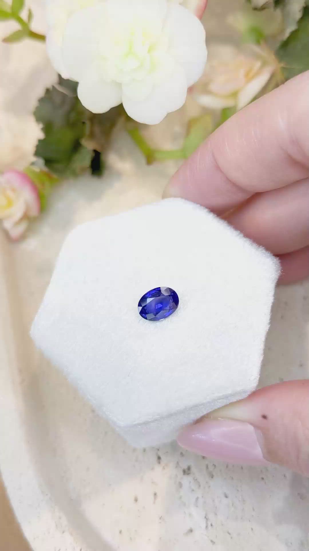 1.64 Ct. Blue Sapphire from Ceylon (Sri Lanka) Size Video