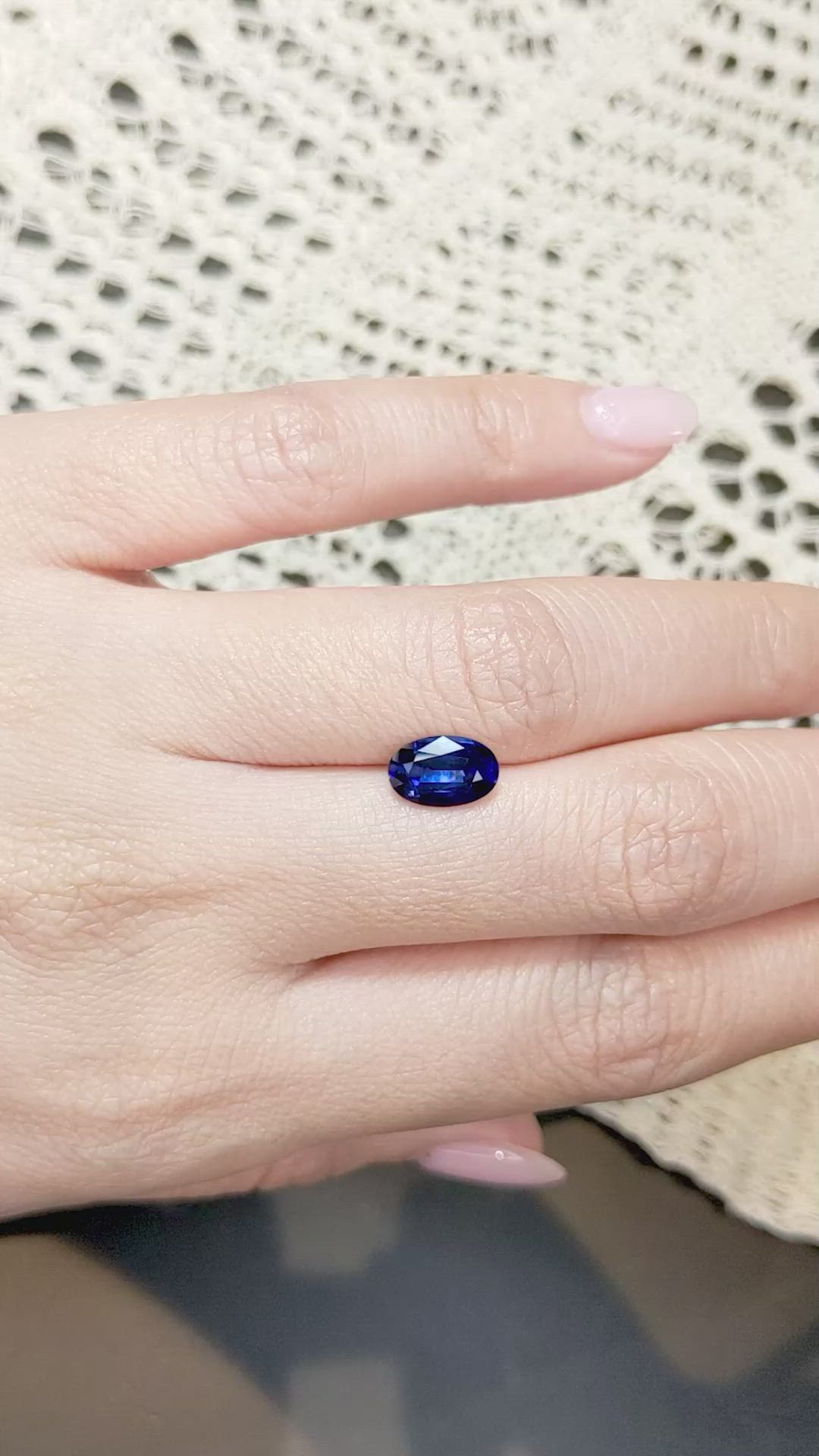 1.84 Ct. Blue Sapphire from Ceylon (Sri Lanka) Size Video