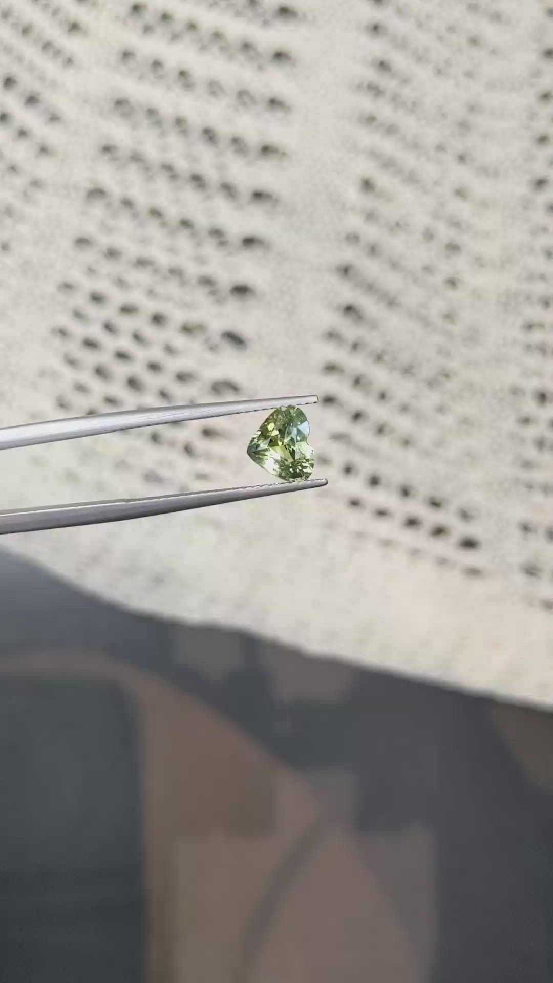 1.63 Ct. Yellowish Green Sapphire from Madagascar Size Video