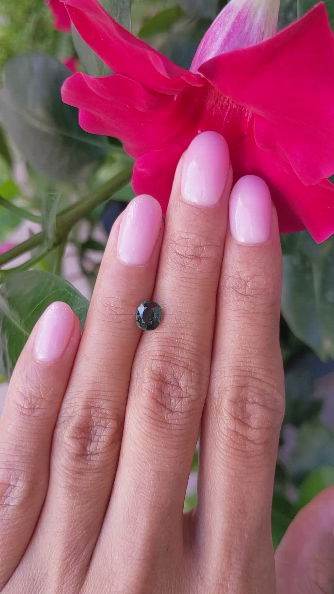 1.26 Ct. Green Sapphire from Madagascar Size Video