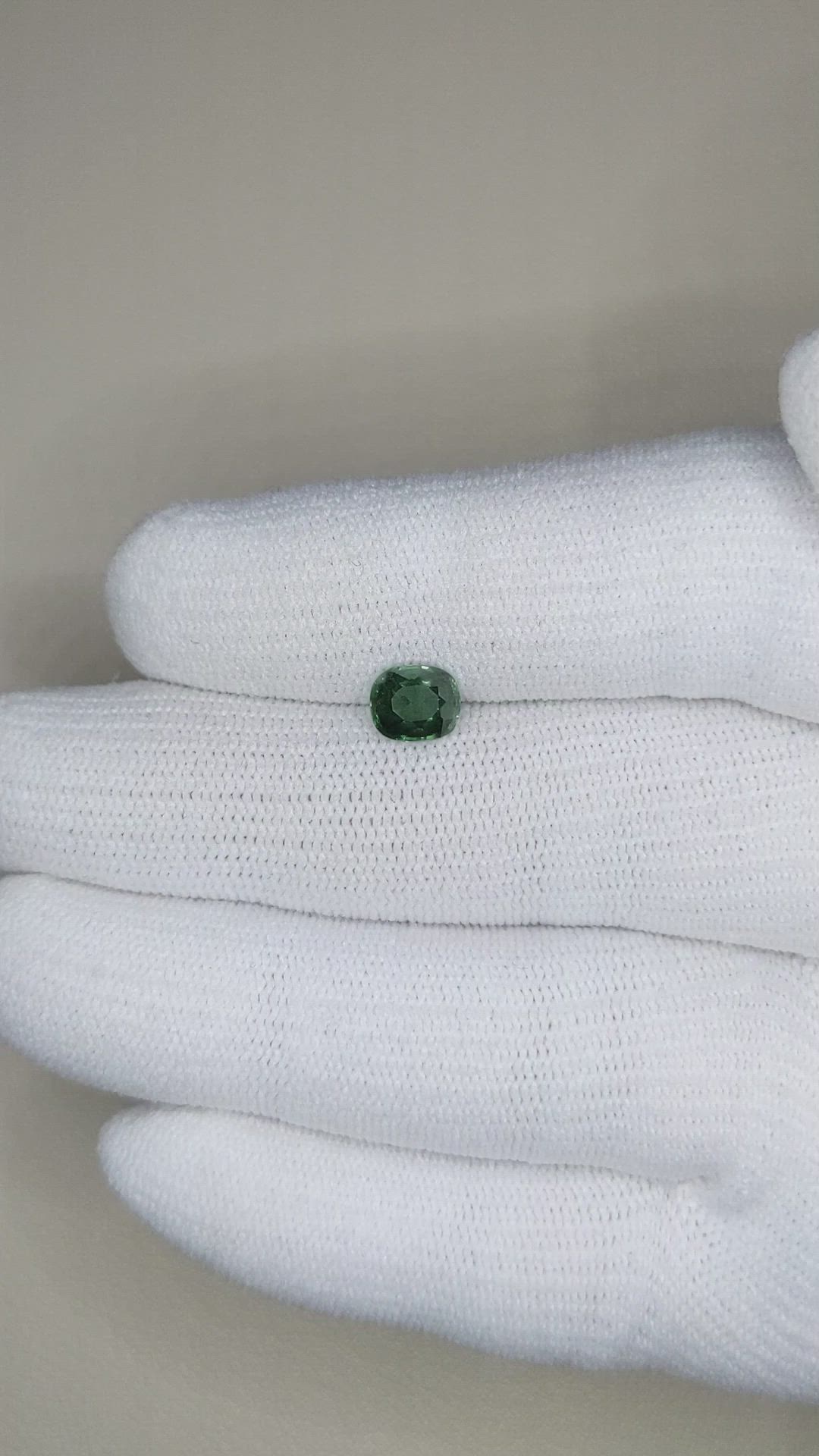 1.26 Ct. Green Sapphire from Madagascar Size Video