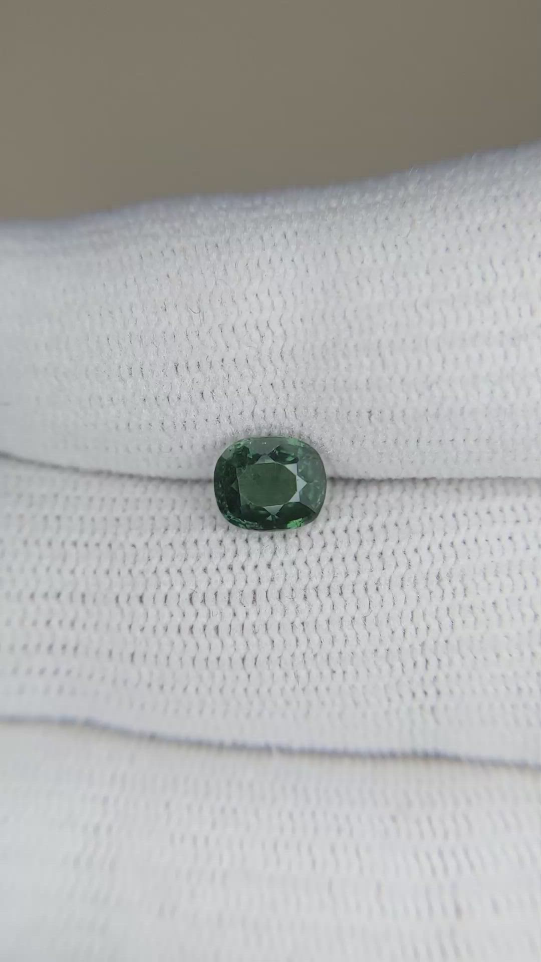 1.26 Ct. Green Sapphire from Madagascar Size Video