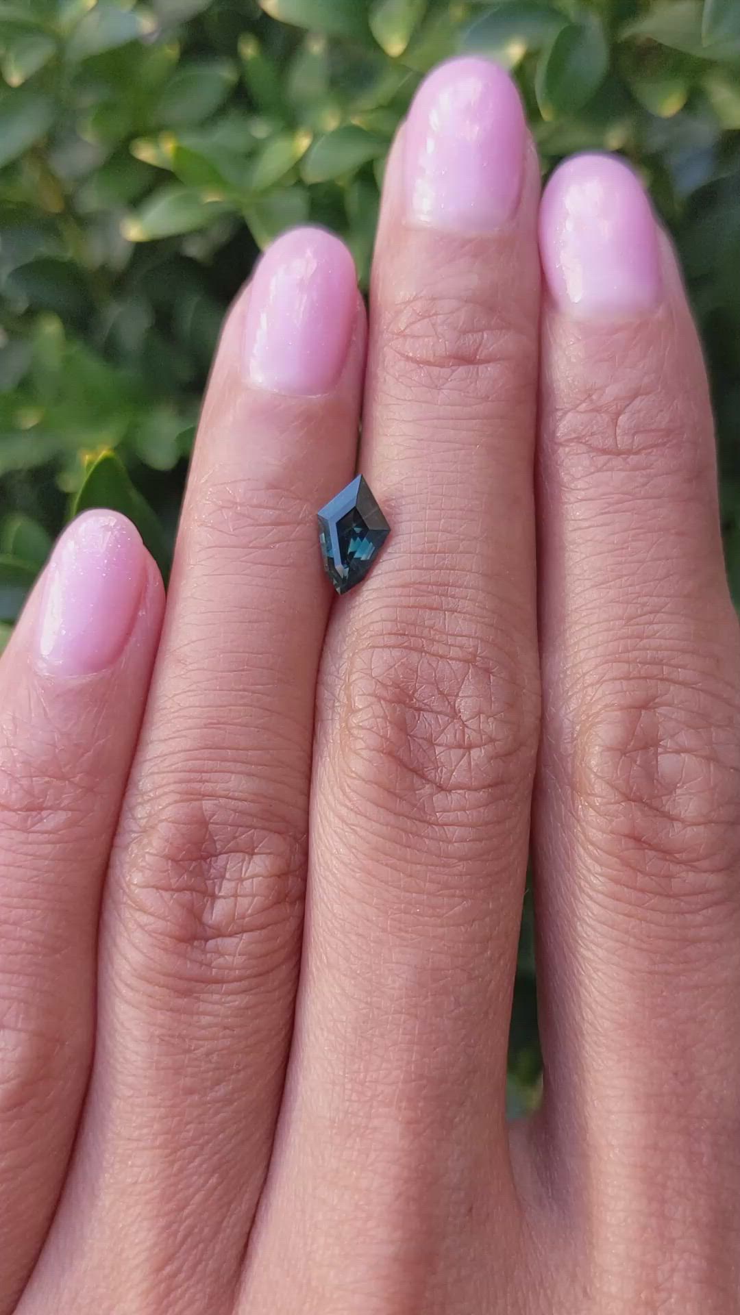 1.06 Ct. Bluish Green Sapphire from Madagascar Size Video