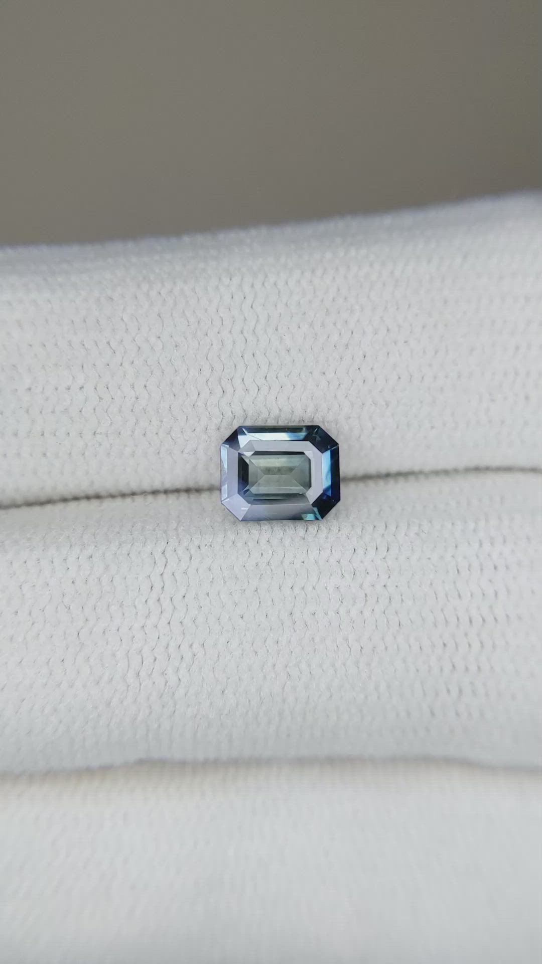 1.12 Ct. Greenish Blue Sapphire from Madagascar Size Video