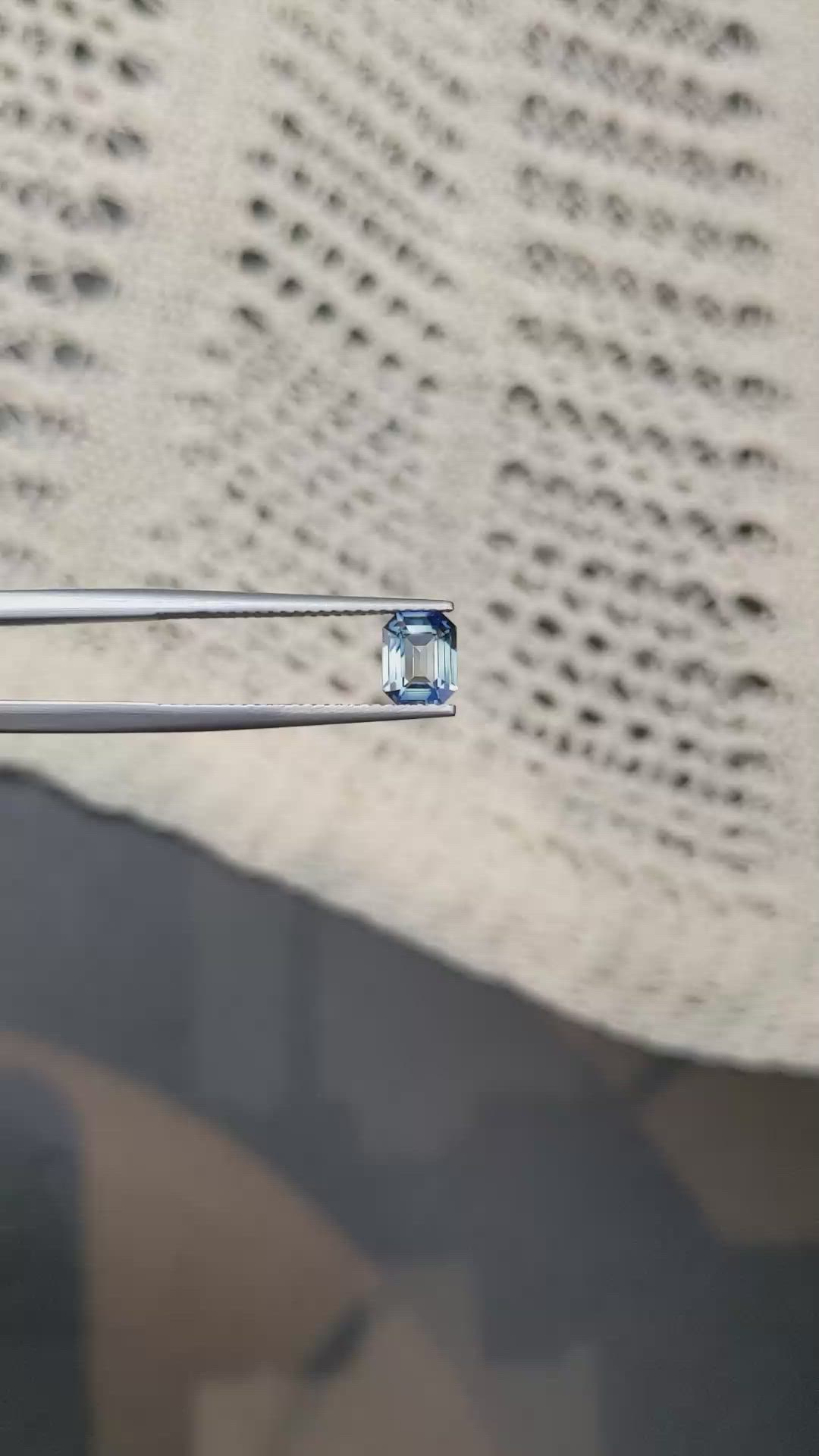 1.12 Ct. Greenish Blue Sapphire from Madagascar Size Video