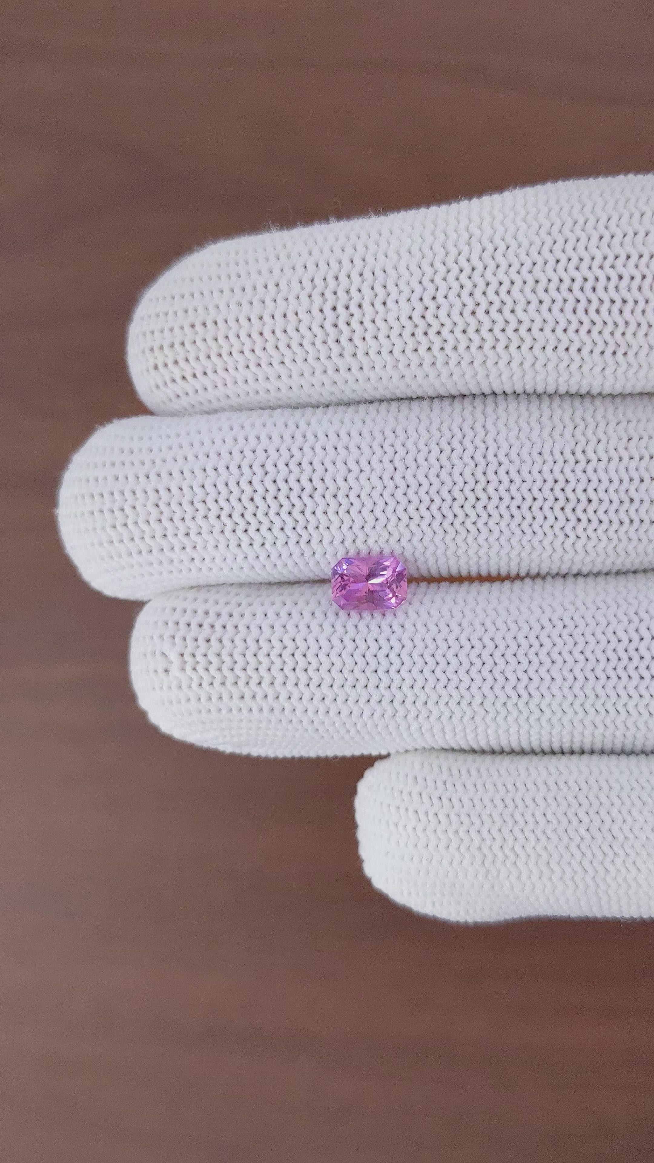 1.12 Ct. Purplish Pink Sapphire from Tanzania Size Video