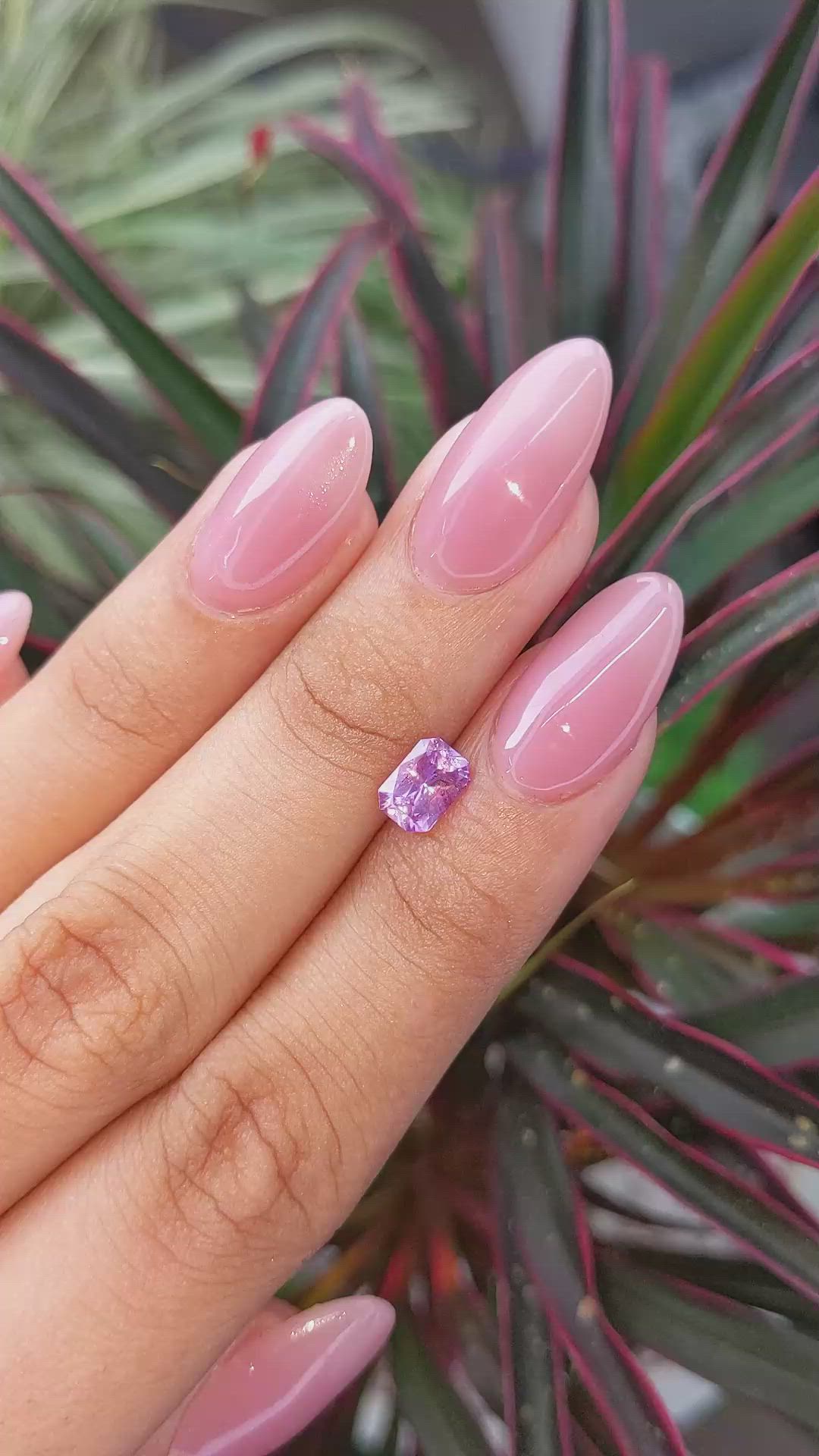 1.12 Ct. Purplish Pink Sapphire from Tanzania Size Video