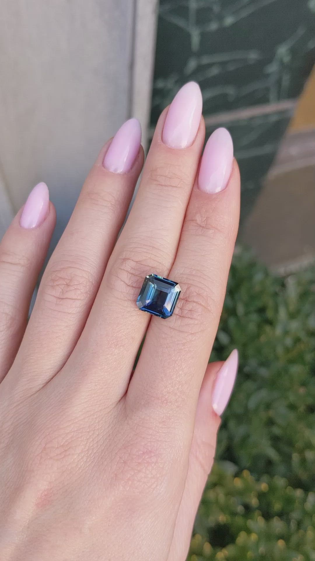 5.06 Ct. Greenish Blue Sapphire from Ceylon (Sri Lanka) Size Video