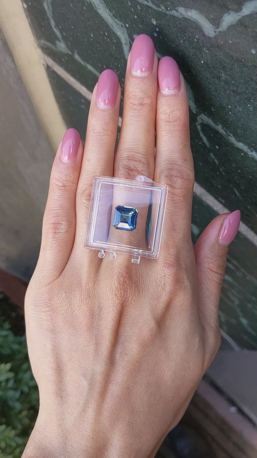 5.06 Ct. Greenish Blue Sapphire from Ceylon (Sri Lanka) Size Video