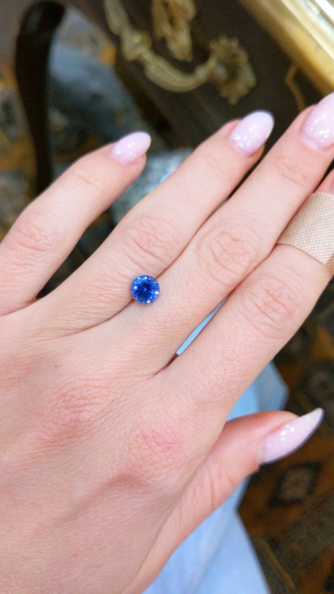 1.32 Ct. Blue Sapphire from Ceylon (Sri Lanka) Size Video