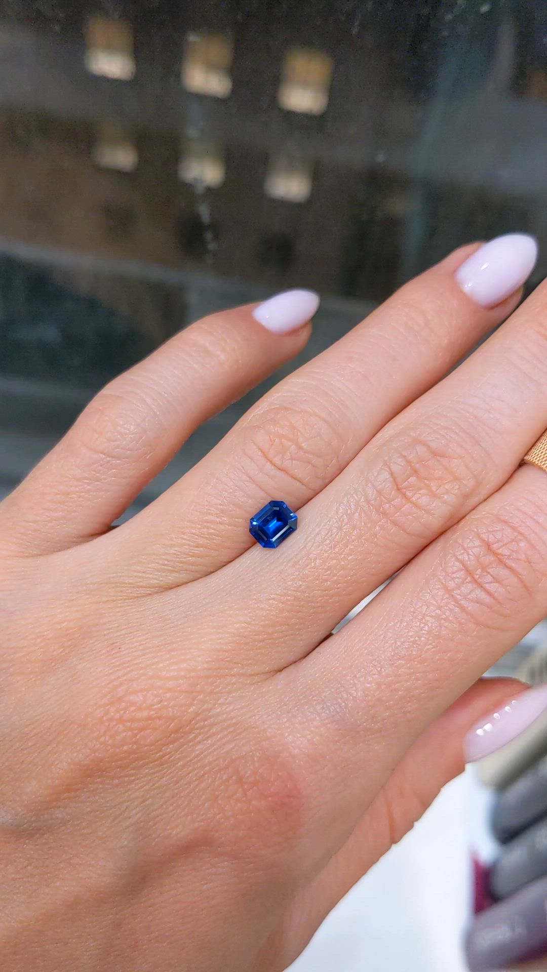 0.81 Ct. Blue Sapphire from Ceylon (Sri Lanka) Size Video