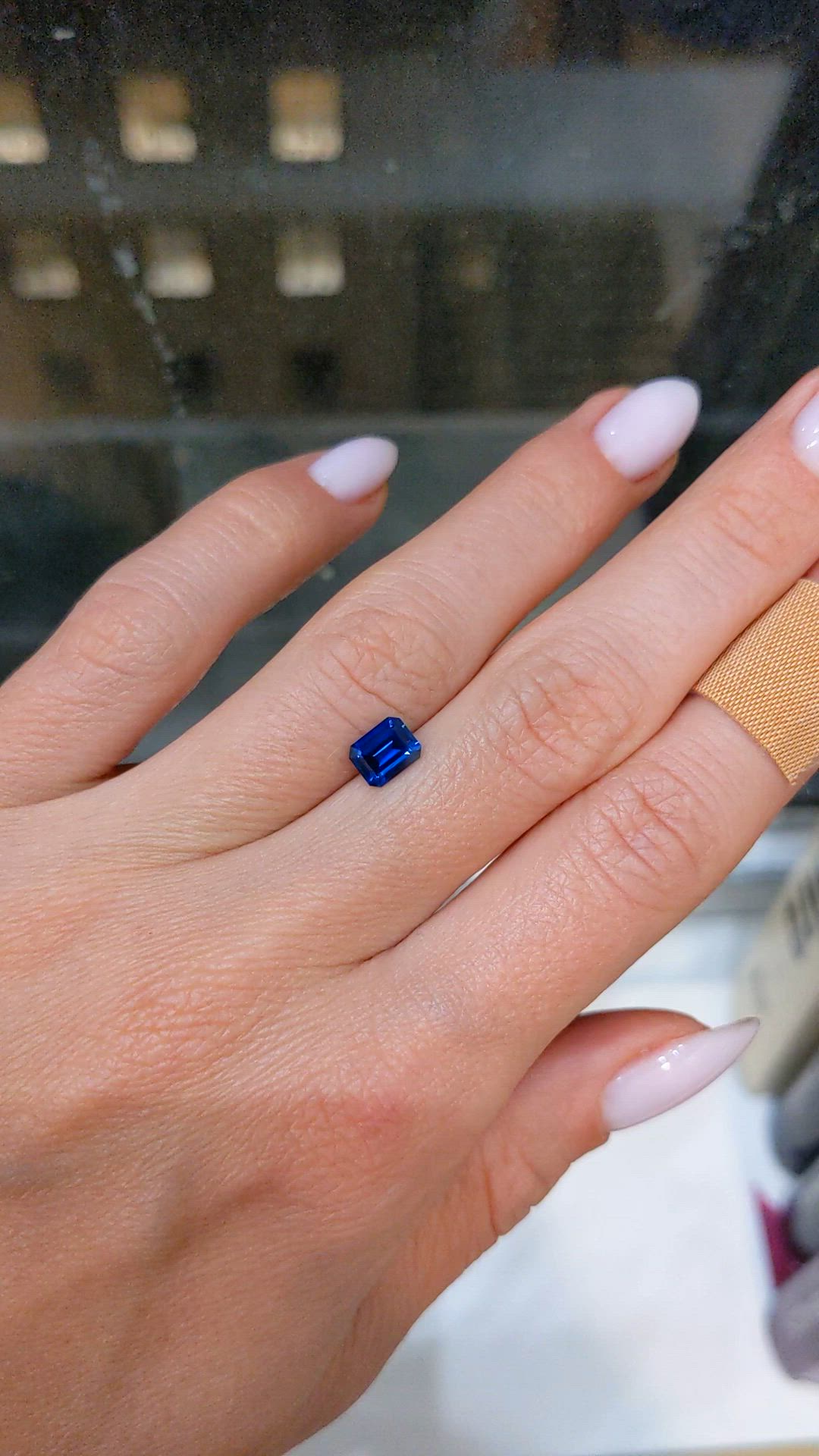 0.98 Ct. Blue Sapphire from Ceylon (Sri Lanka) Size Video