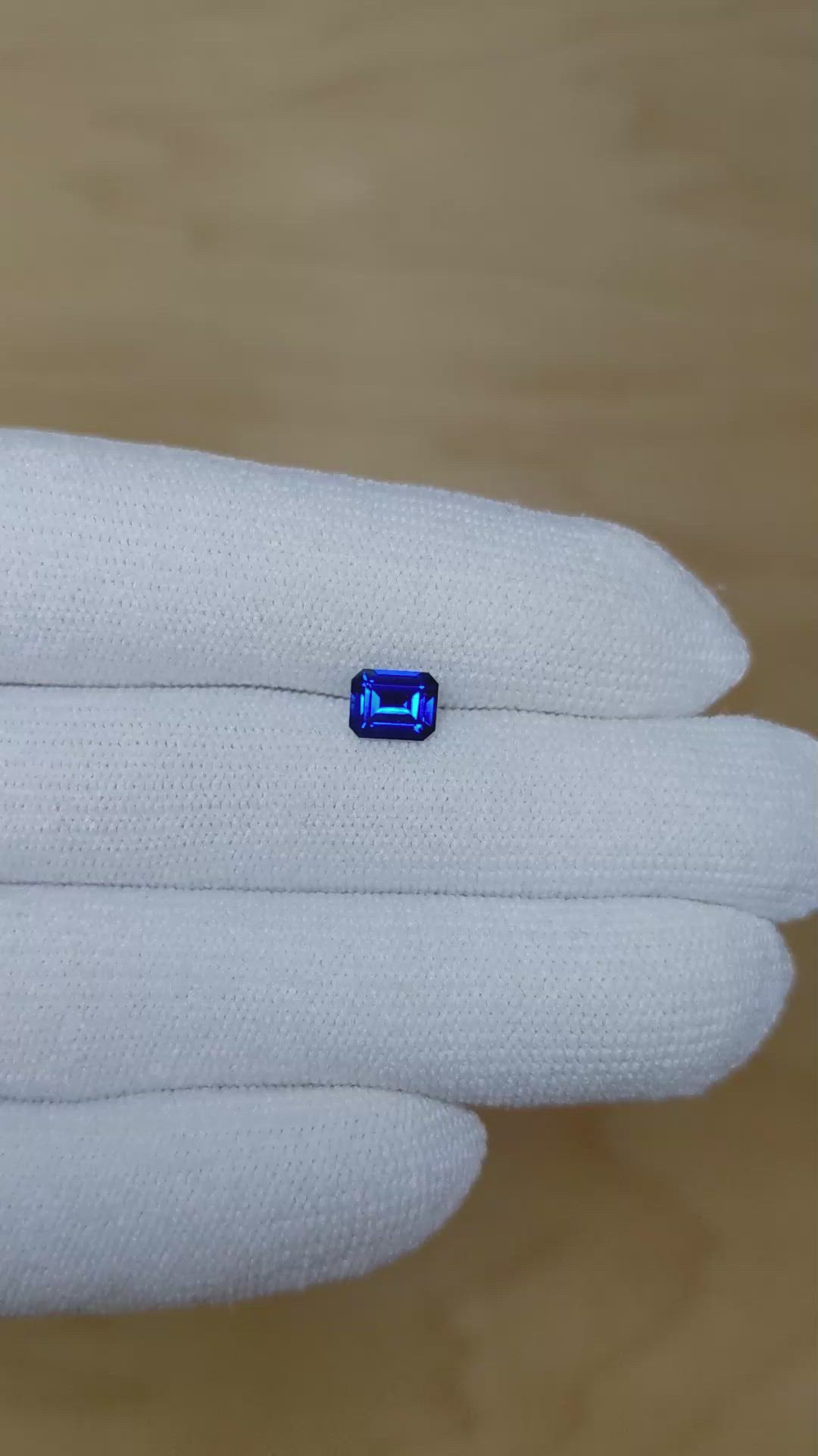0.98 Ct. Blue Sapphire from Ceylon (Sri Lanka) Size Video