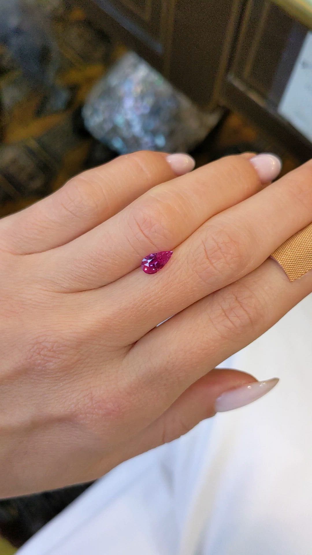 0.97 Ct. Pink Sapphire from Ceylon (Sri Lanka) Size Video