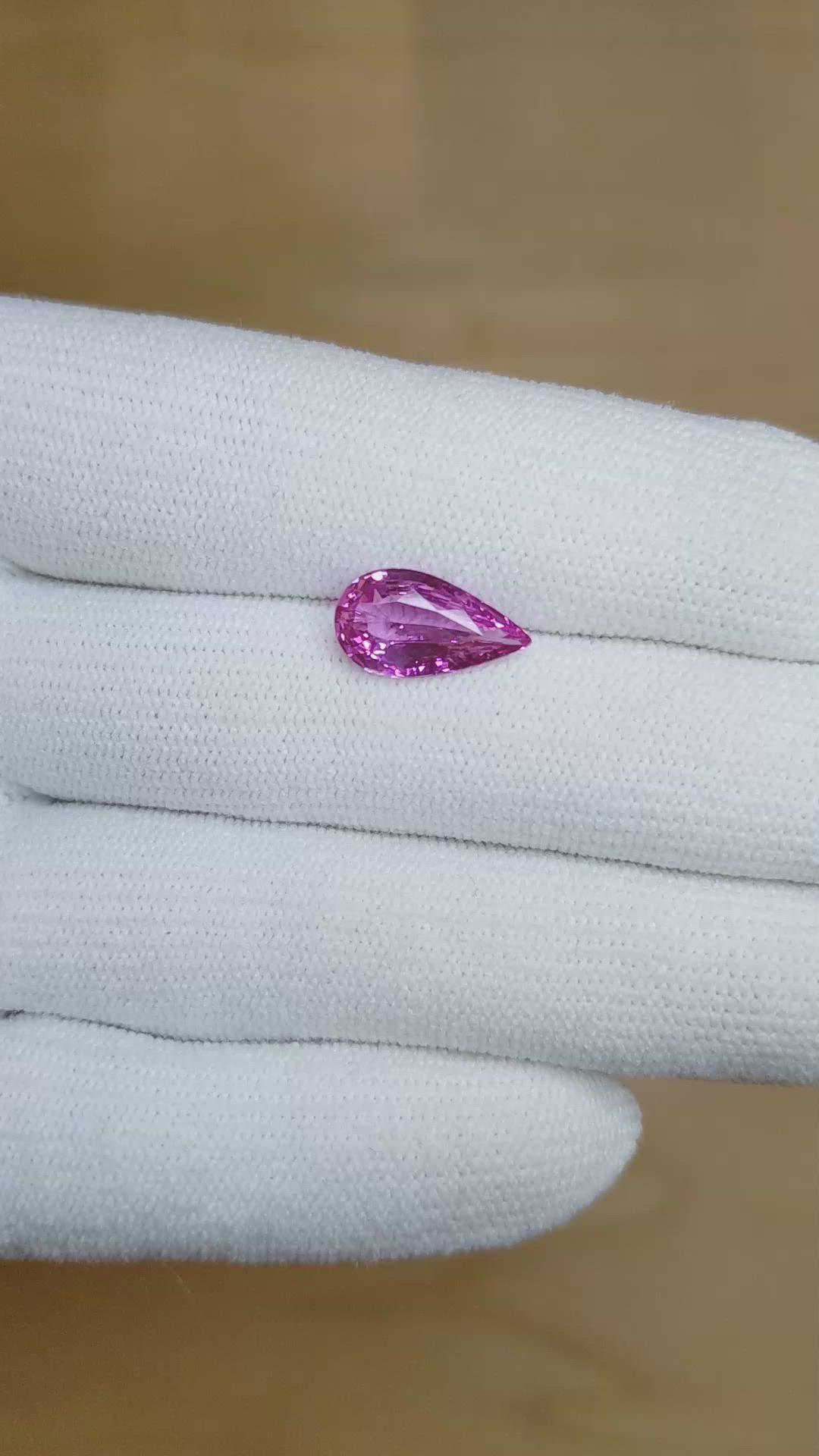 2.52 Ct. Pink Sapphire from Ceylon (Sri Lanka) Size Video