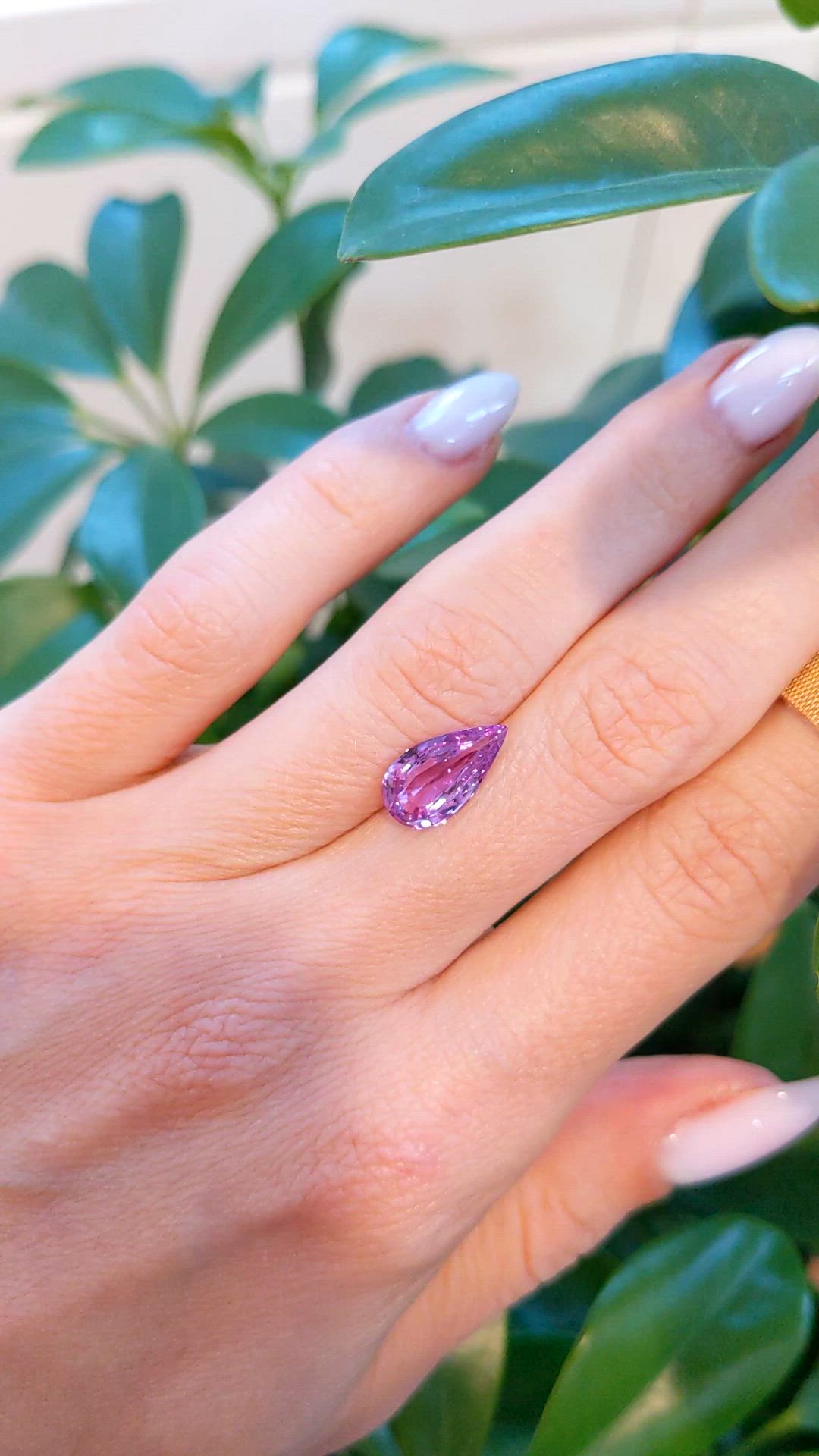 2.52 Ct. Pink Sapphire from Ceylon (Sri Lanka) Size Video