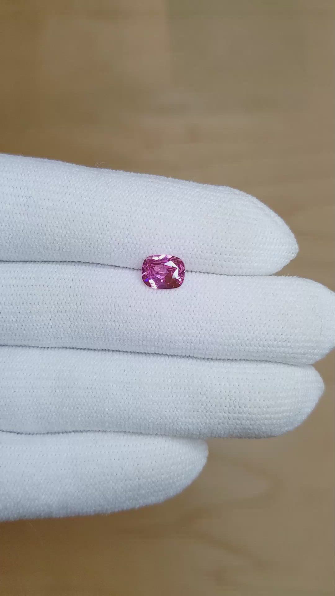 1.16 Ct. Pink Sapphire from Ceylon (Sri Lanka) Size Video