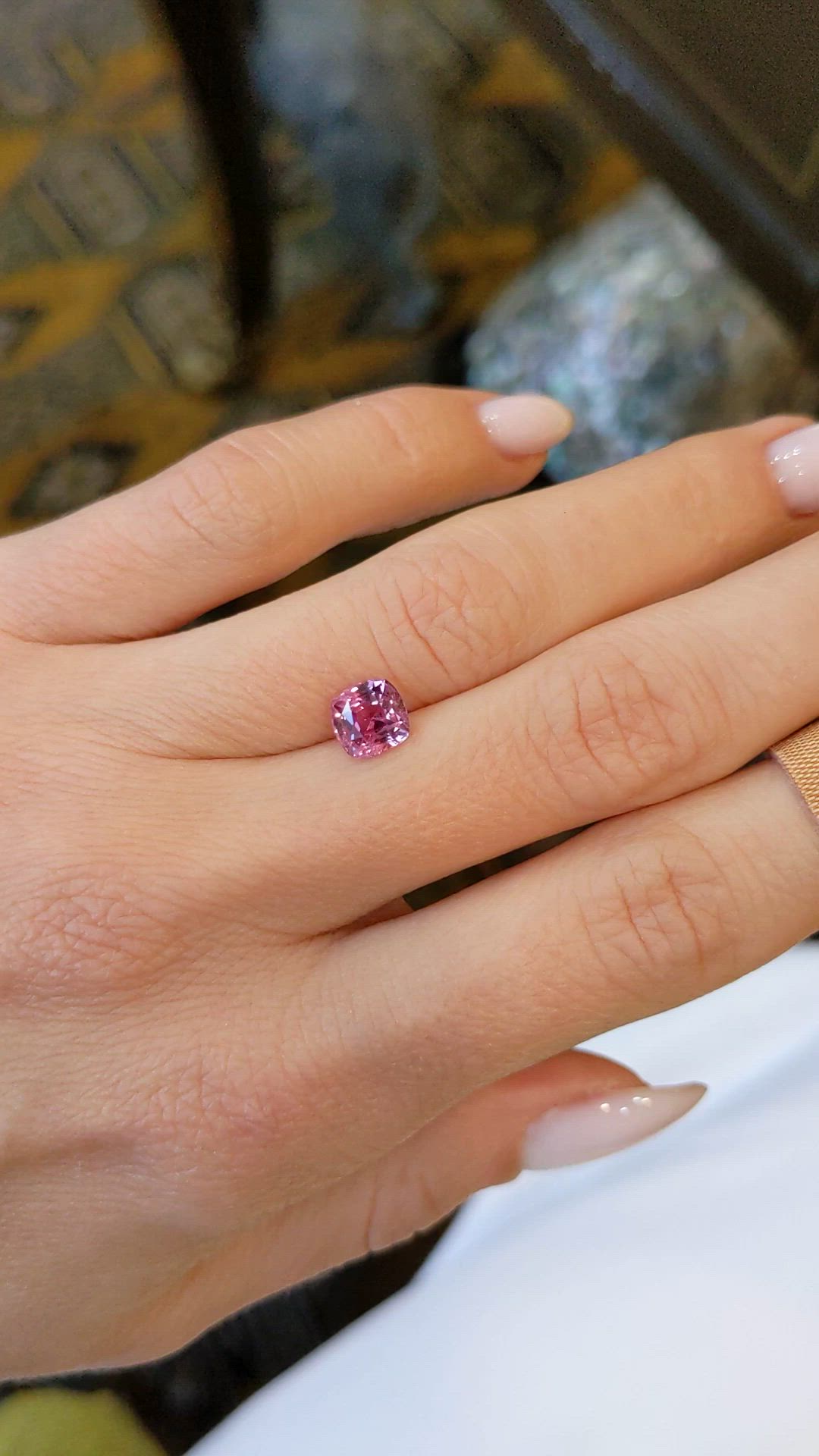 1.60 Ct. Pink Sapphire from Ceylon (Sri Lanka) Size Video