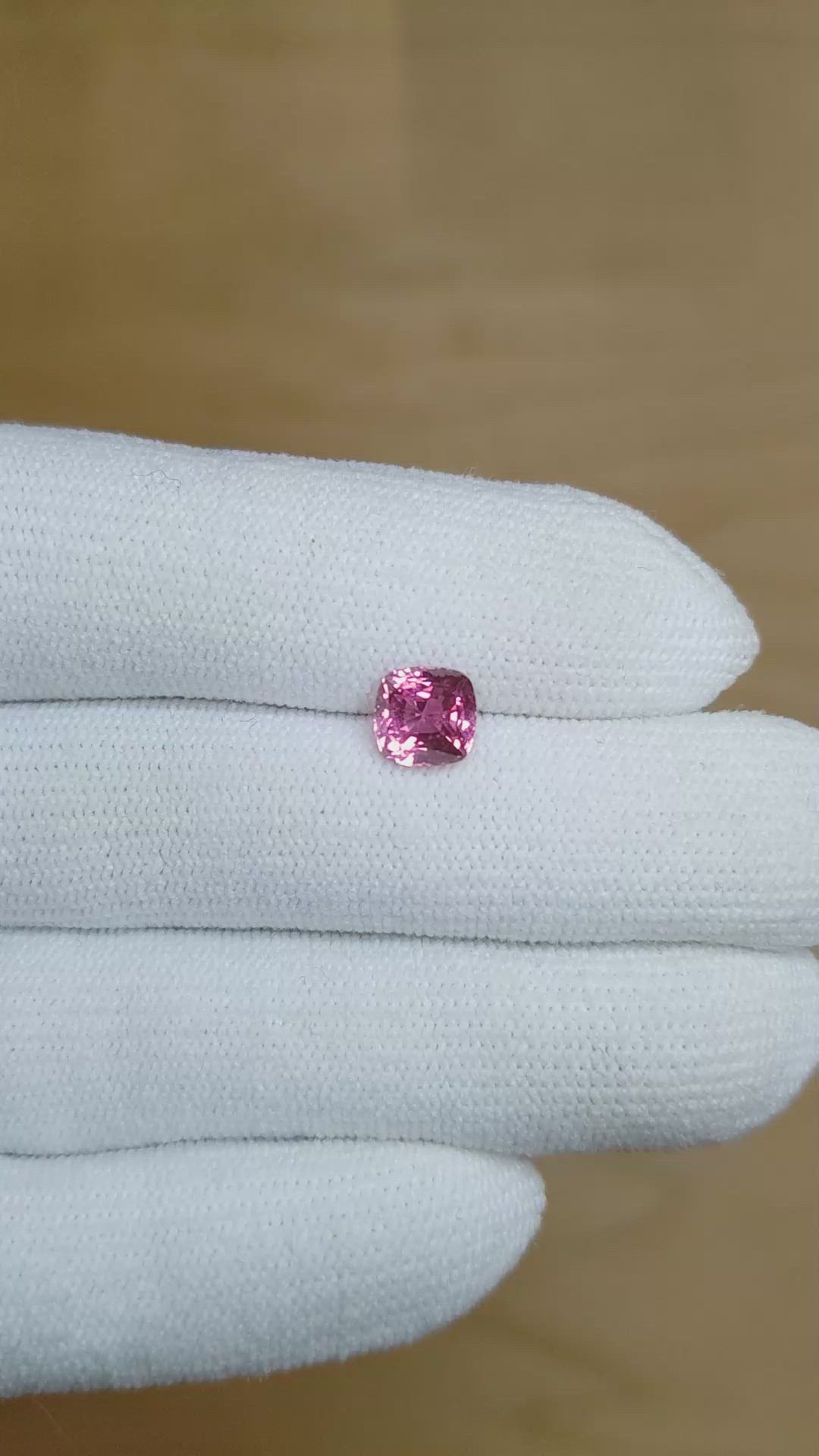 1.60 Ct. Pink Sapphire from Ceylon (Sri Lanka) Size Video