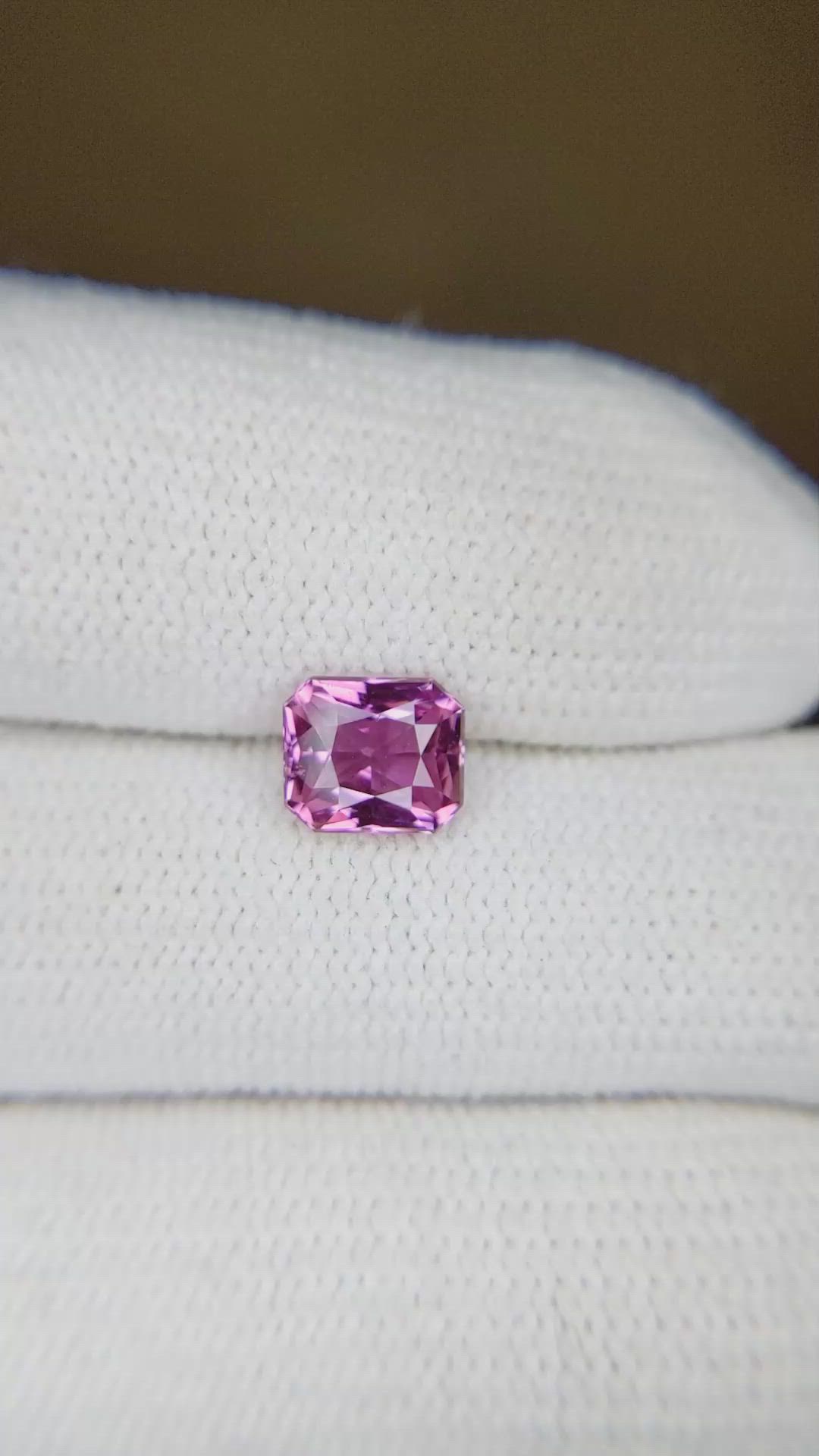 1.20 Ct. Pink Sapphire from Ceylon (Sri Lanka) Size Video
