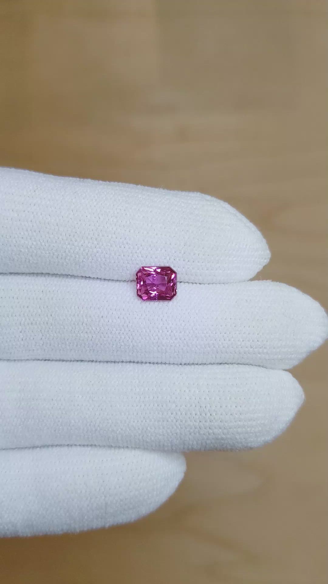 1.20 Ct. Pink Sapphire from Ceylon (Sri Lanka) Size Video