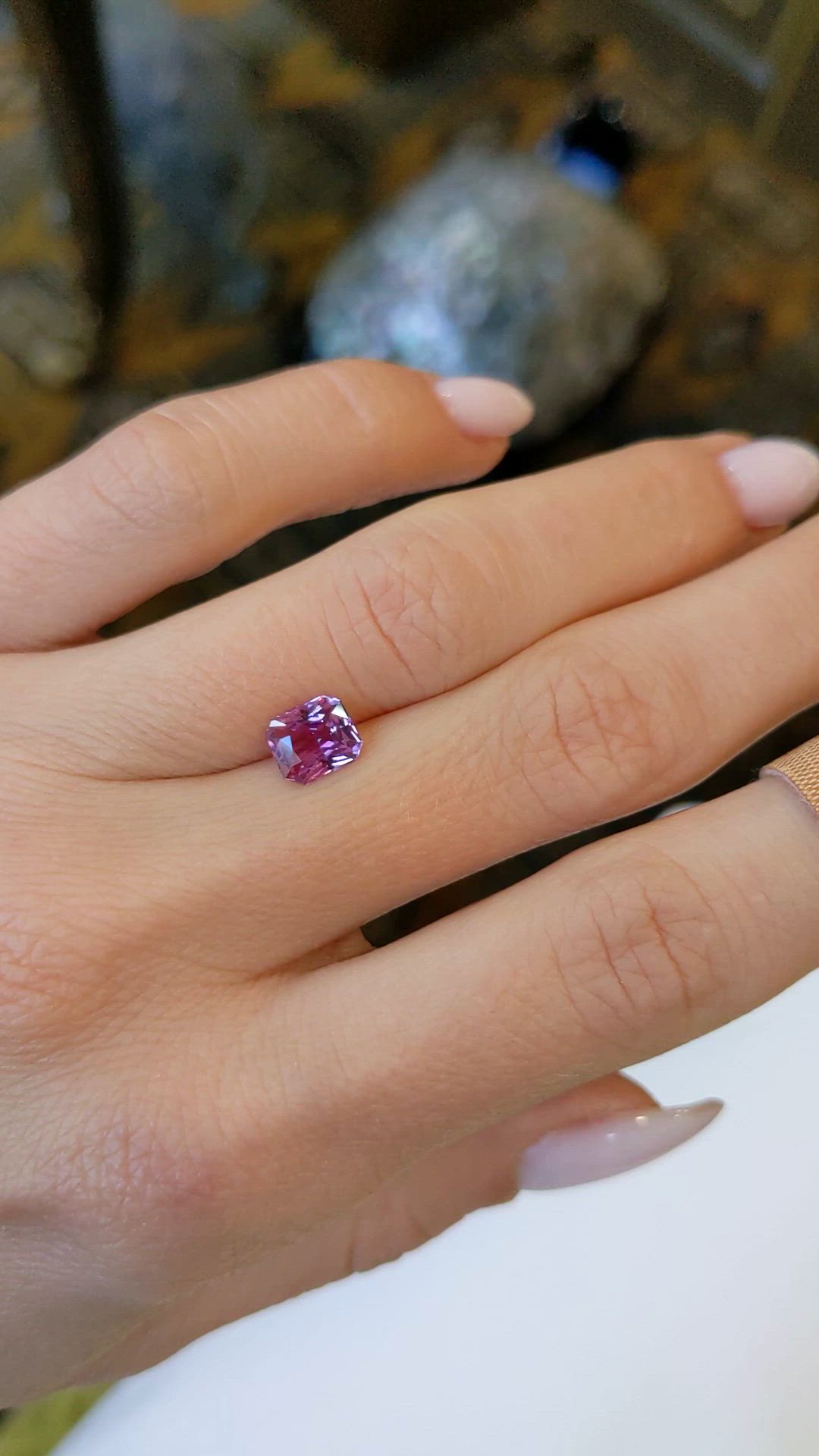 1.20 Ct. Pink Sapphire from Ceylon (Sri Lanka) Size Video