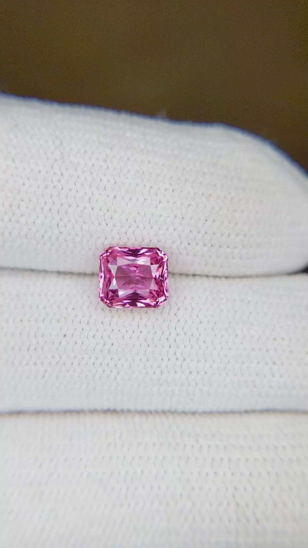 1.63 Ct. Pink Sapphire from Ceylon (Sri Lanka) Size Video