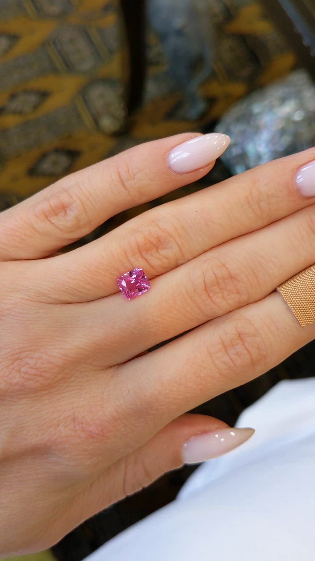 1.63 Ct. Pink Sapphire from Ceylon (Sri Lanka) Size Video