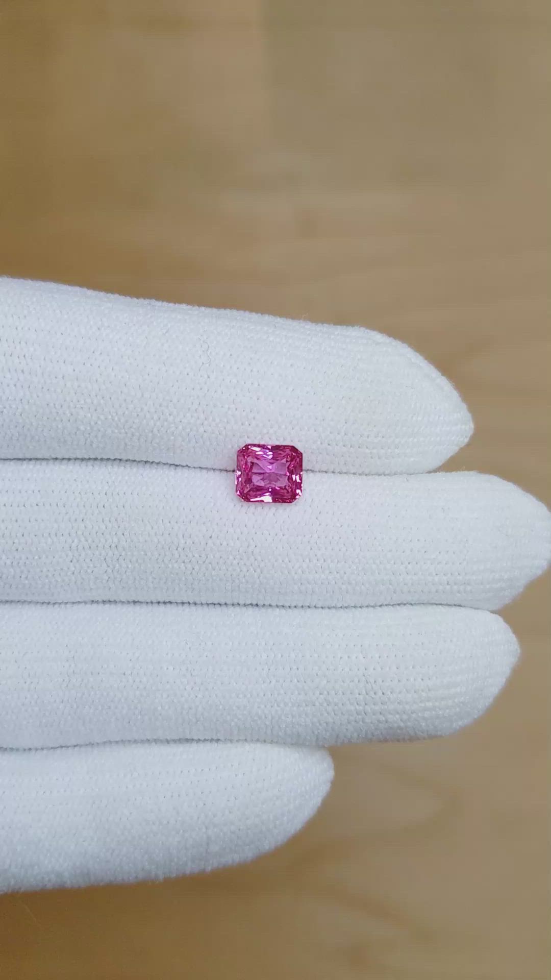 1.63 Ct. Pink Sapphire from Ceylon (Sri Lanka) Size Video