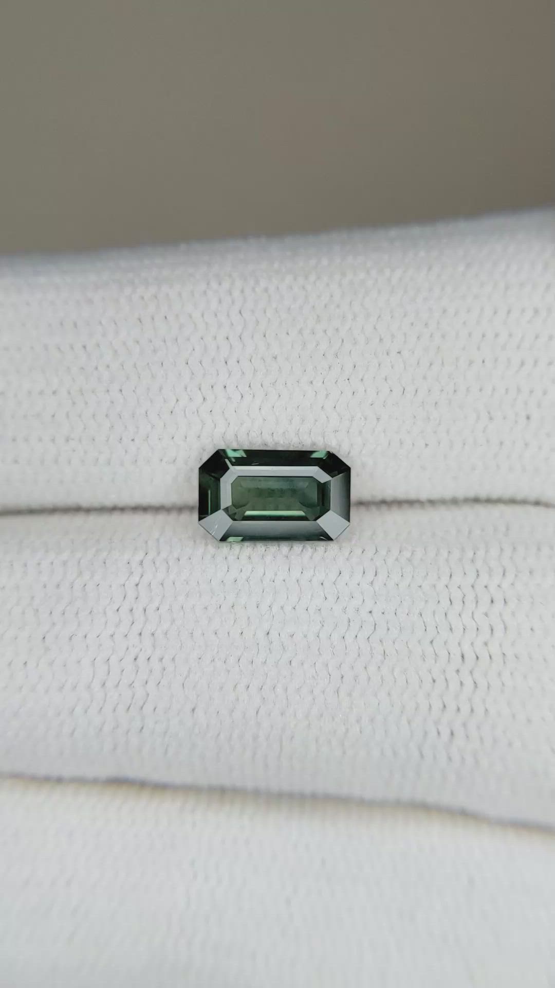 1.13 Ct. Bluish Green Sapphire from Madagascar Size Video