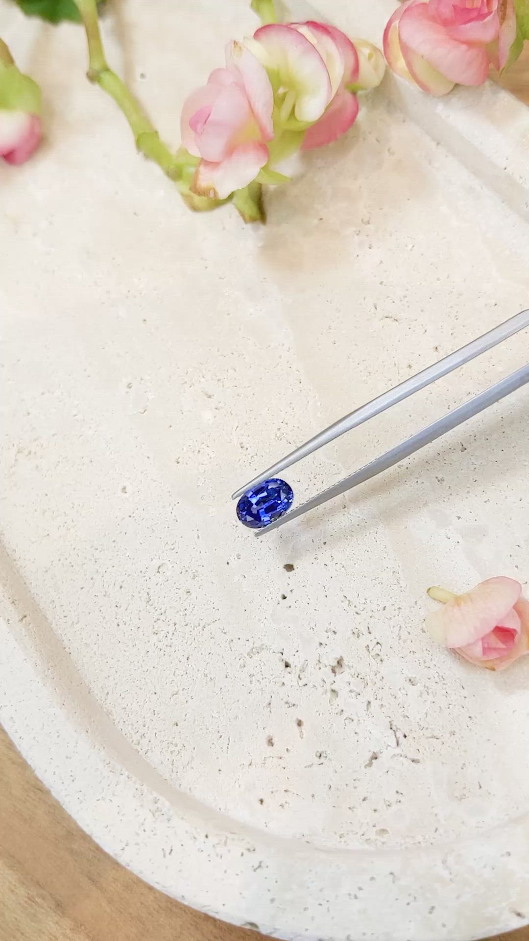 2.03 Ct. Blue Sapphire from Ceylon (Sri Lanka) Size Video