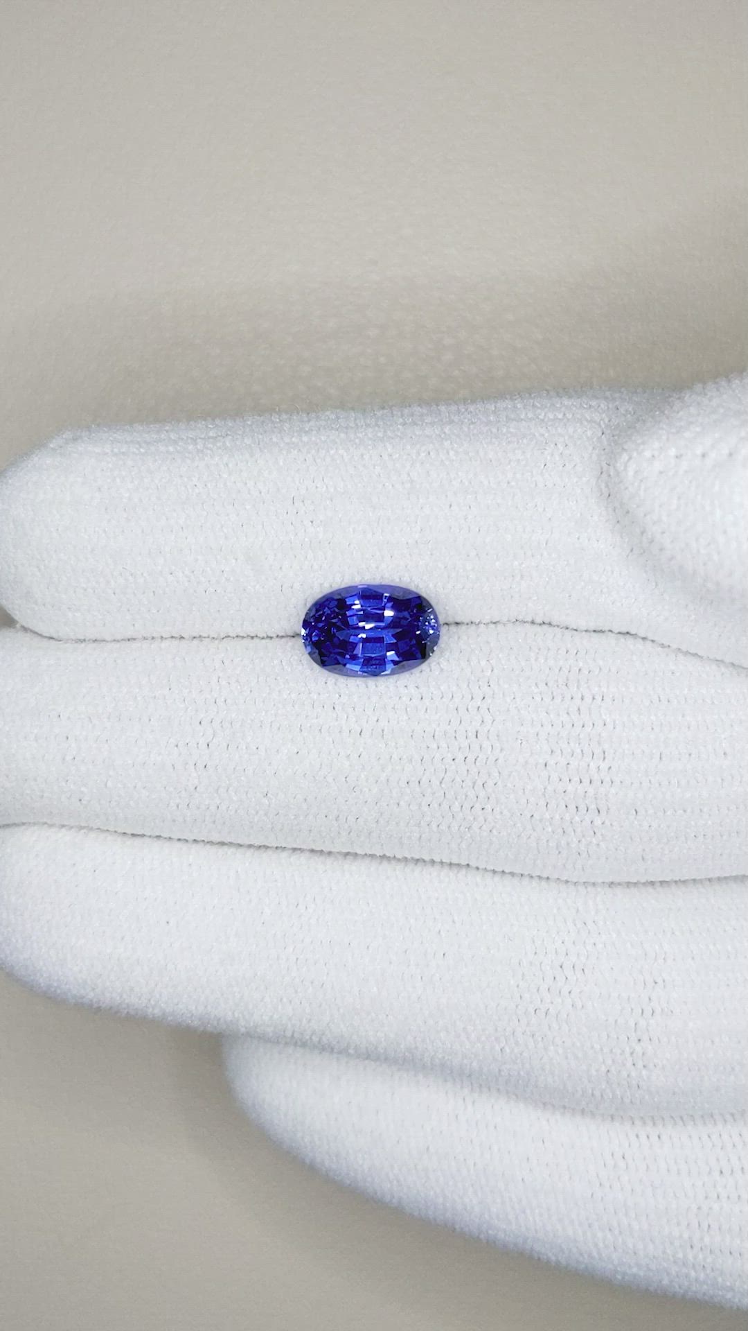 2.03 Ct. Blue Sapphire from Ceylon (Sri Lanka) Size Video