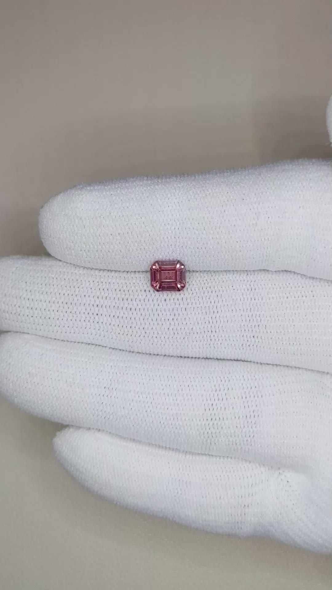 1.43 Ct. Reddish Pink Sapphire from Ceylon (Sri Lanka) Size Video