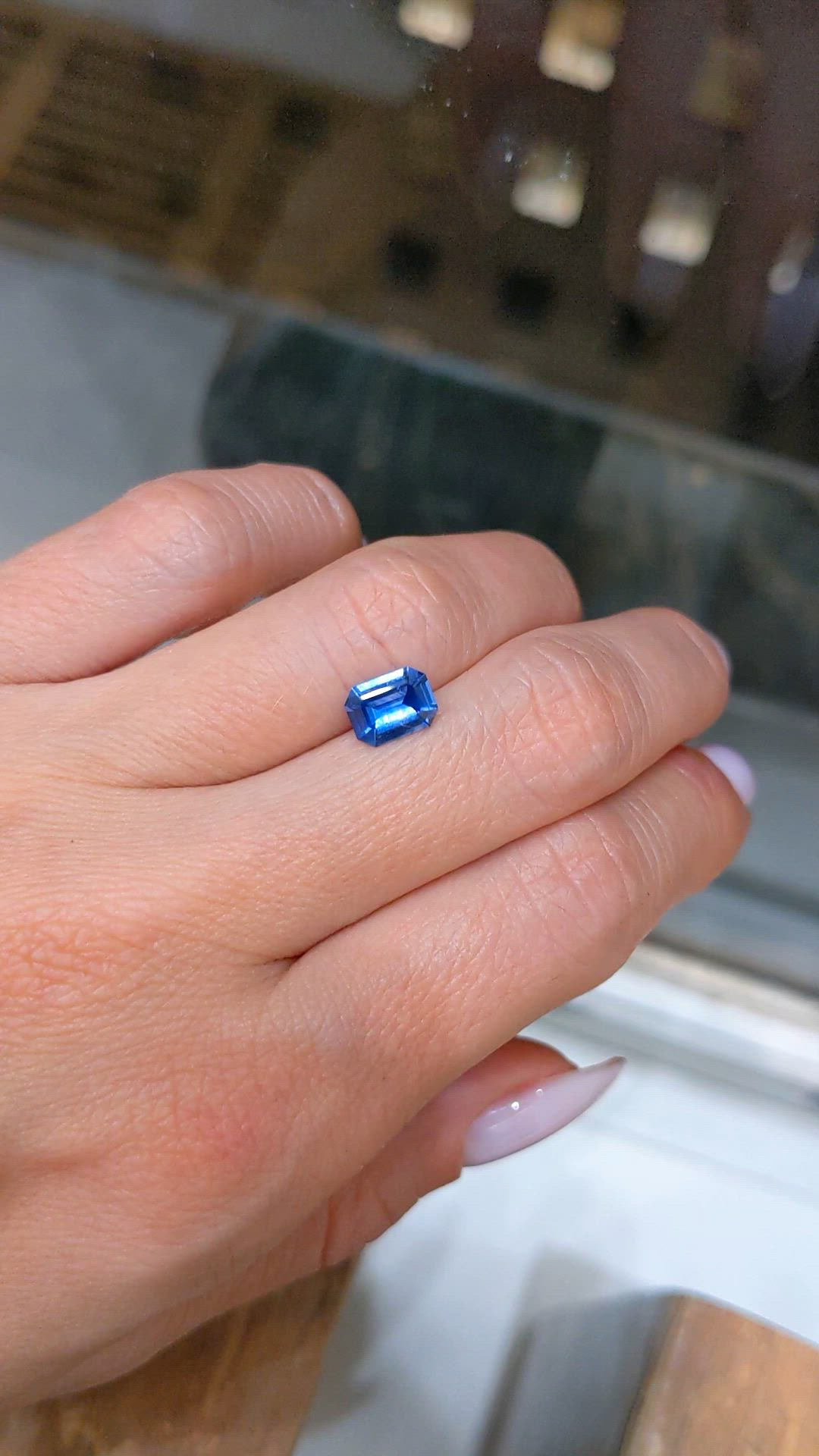 1.19 Ct. Blue Sapphire from Ceylon (Sri Lanka) Size Video