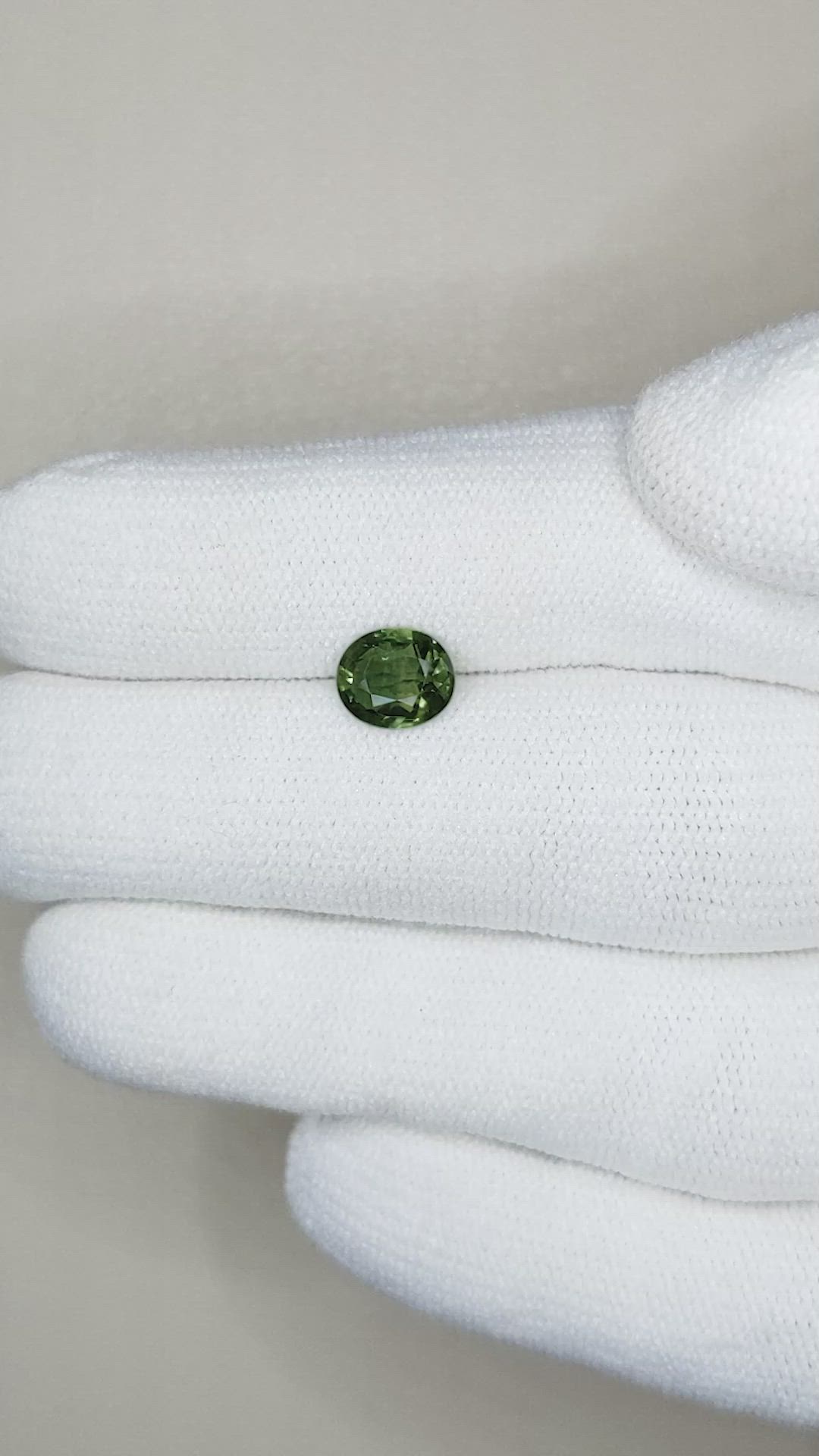 1.11 Ct. Green Sapphire from Thailand Size Video