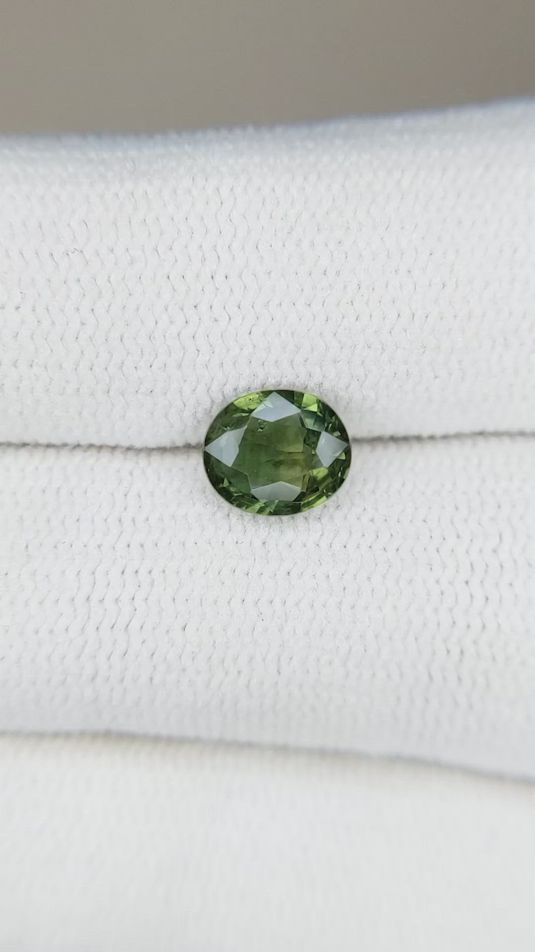 1.11 Ct. Green Sapphire from Thailand Size Video