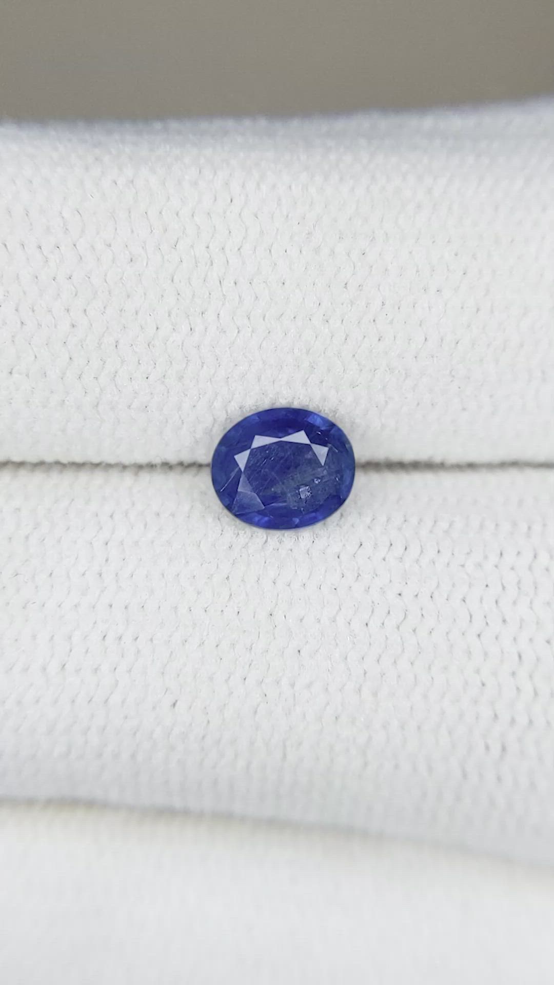 0.63 Ct. Blue Sapphire from Thailand Size Video