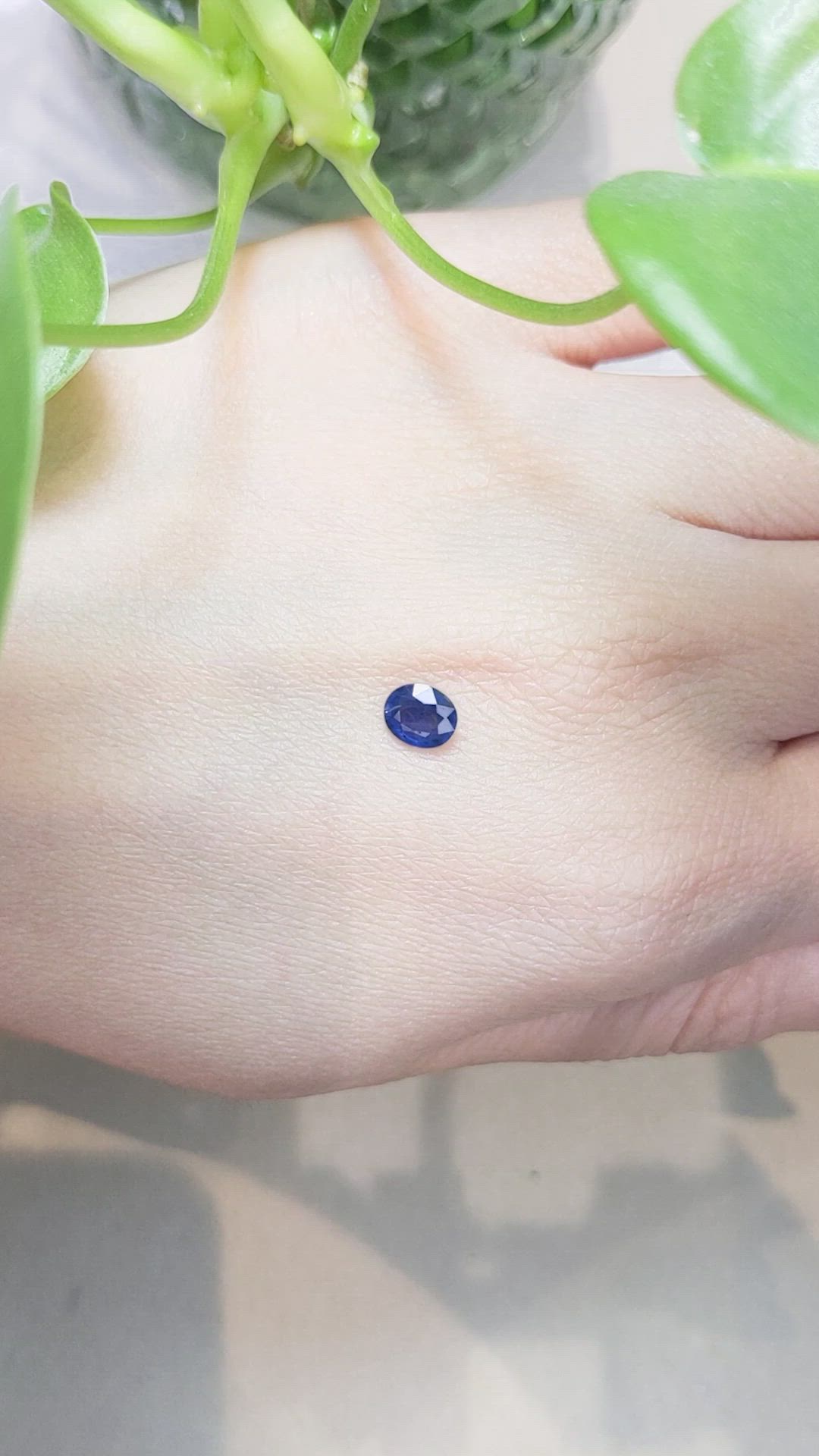0.63 Ct. Blue Sapphire from Thailand Size Video
