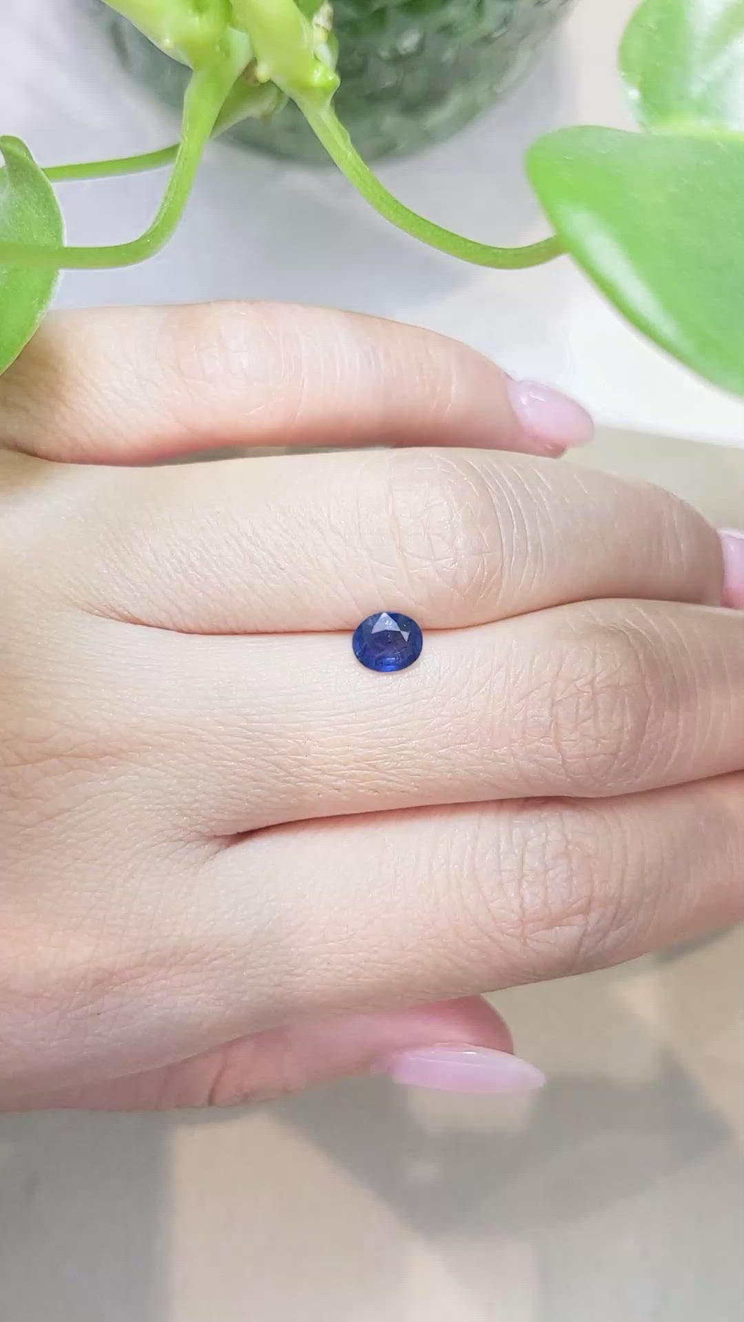0.63 Ct. Blue Sapphire from Thailand Size Video
